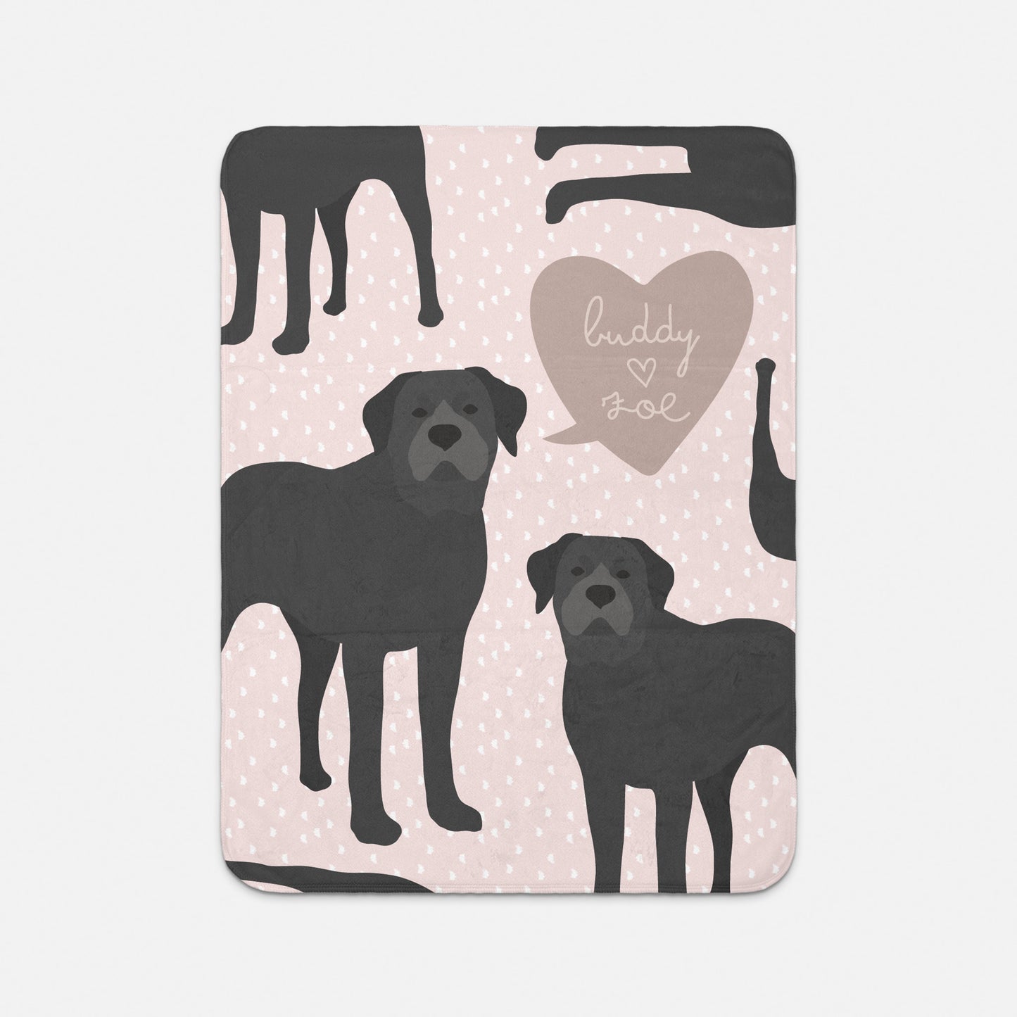 Bullmastiff Dog Personalized Sherpa Baby Blanket