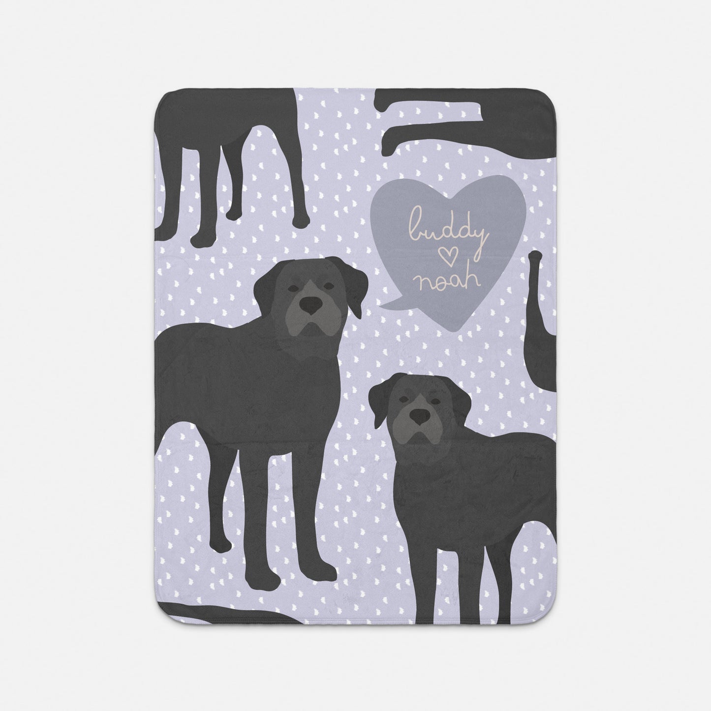 Bullmastiff Dog Personalized Sherpa Baby Blanket