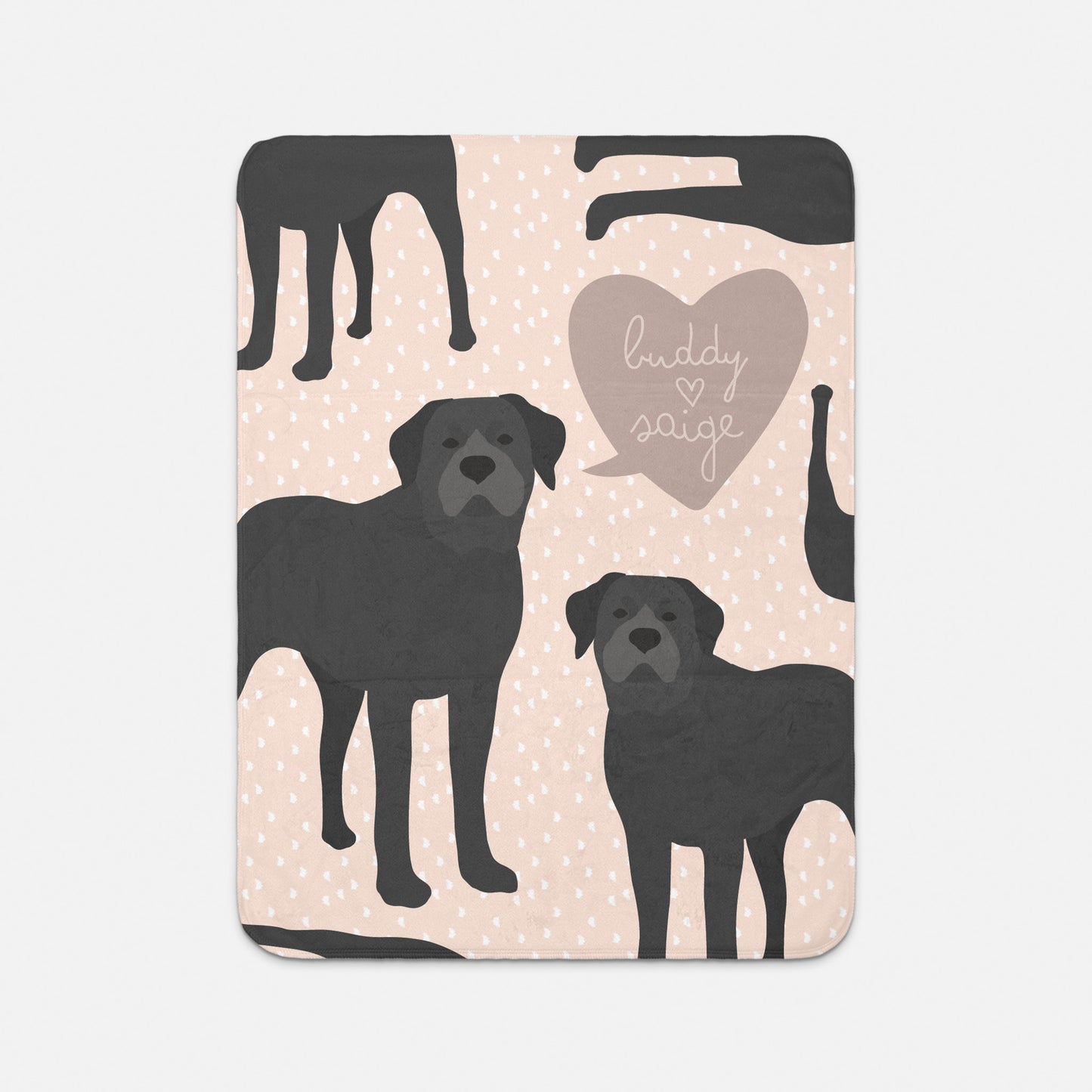 Bullmastiff Dog Personalized Sherpa Baby Blanket