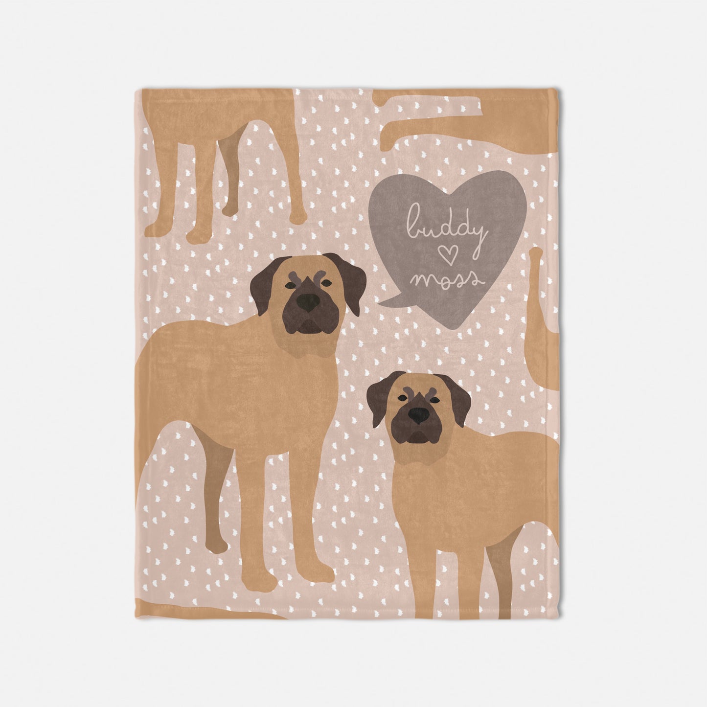 Bullmastiff dog Personalized Baby Blanket