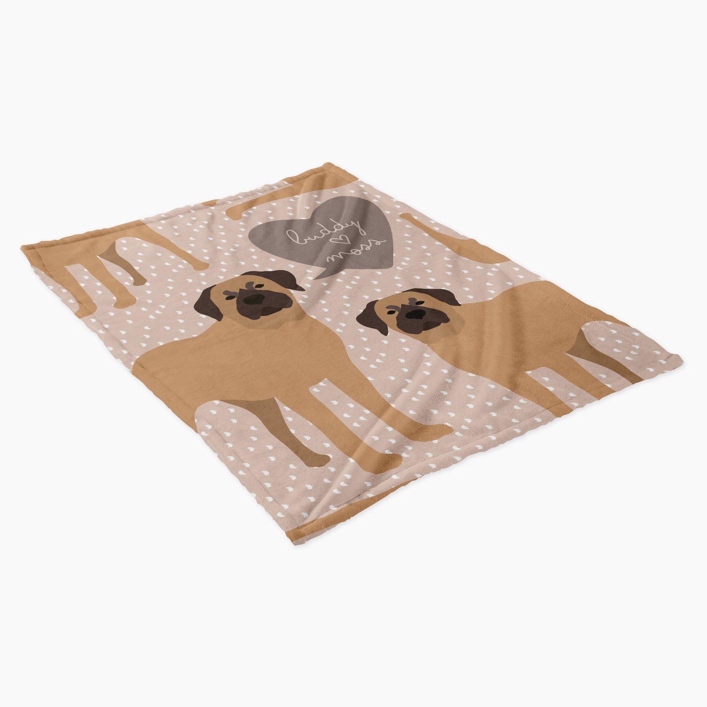 Bullmastiff dog Personalized Baby Blanket
