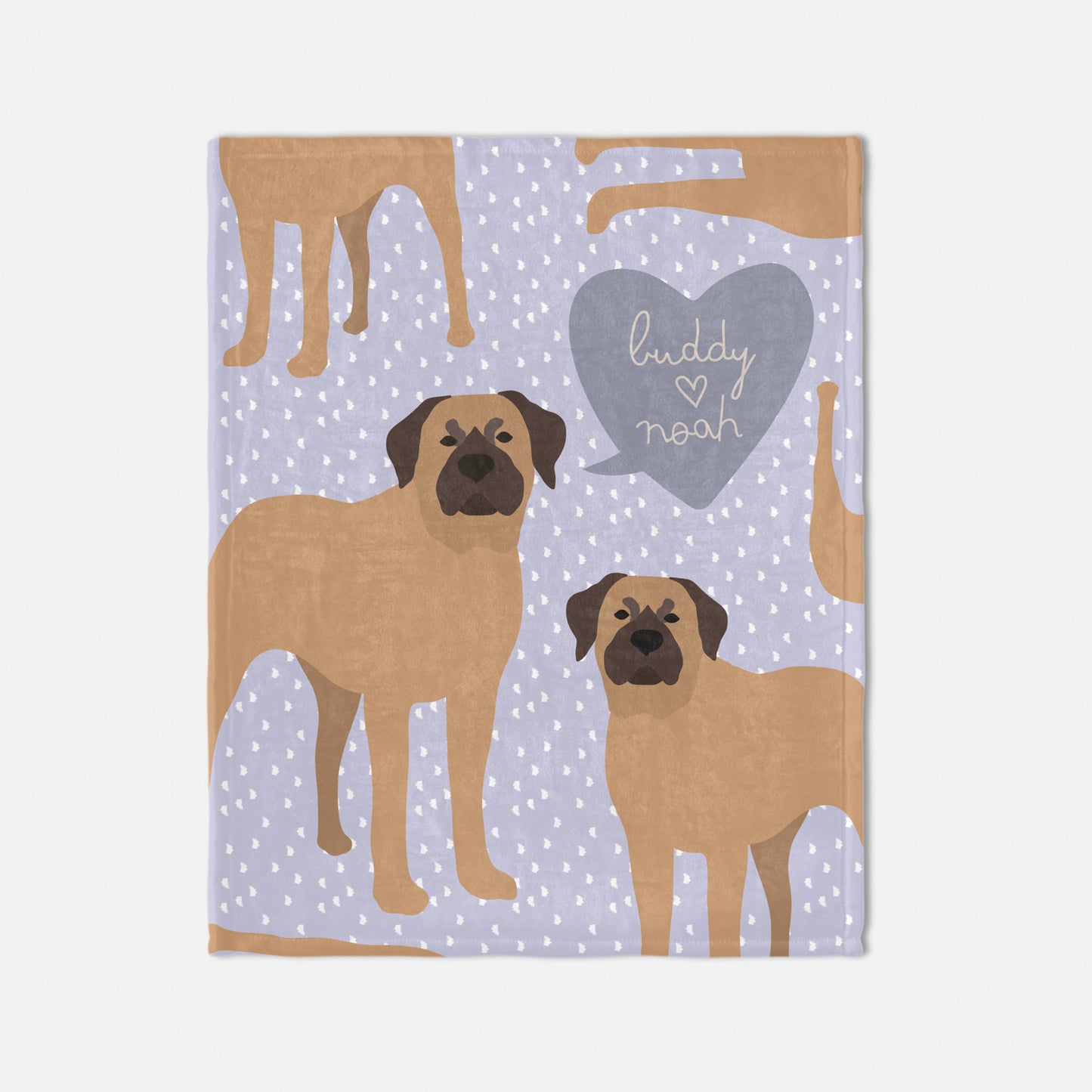 Bullmastiff dog Personalized Baby Blanket