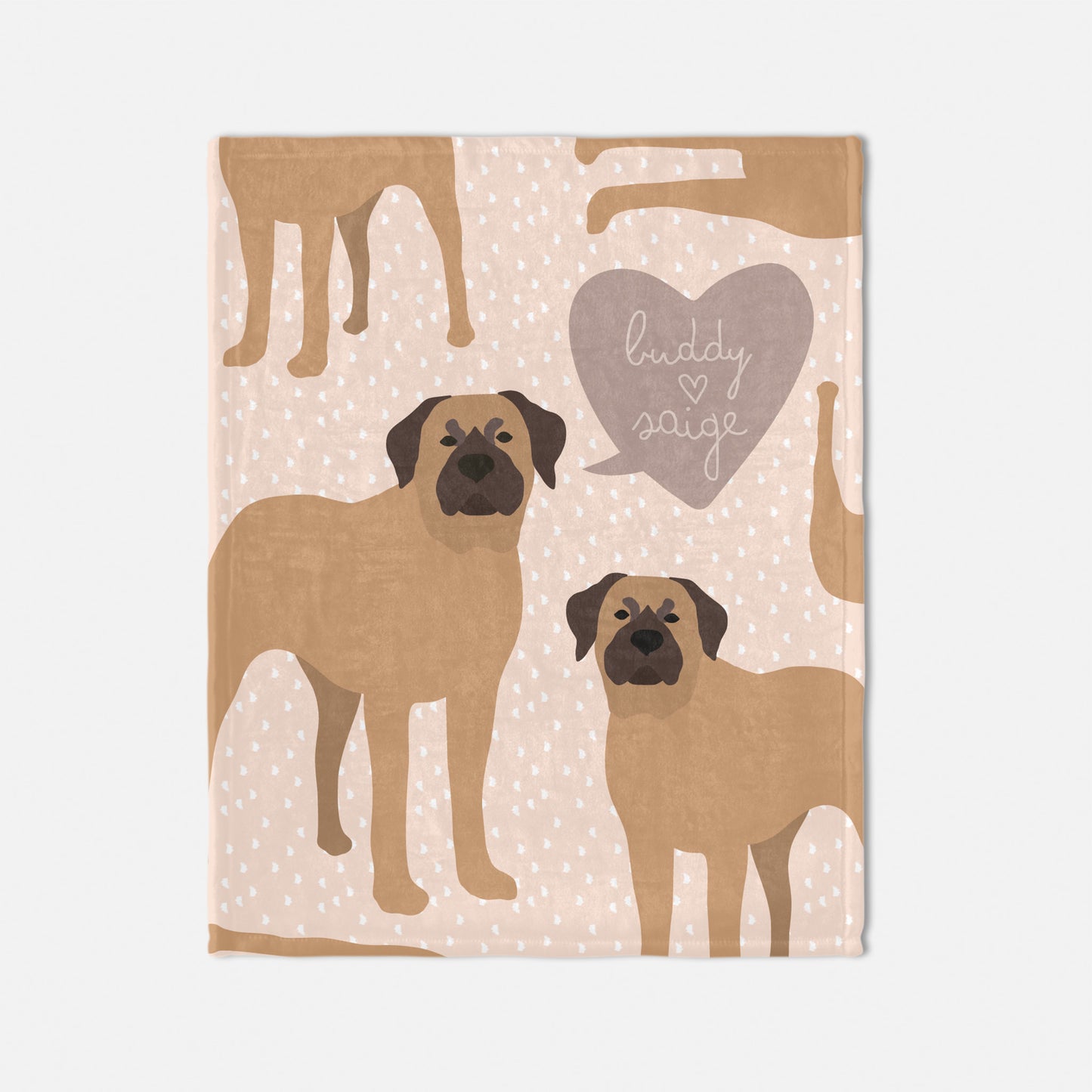 Bullmastiff dog Personalized Baby Blanket