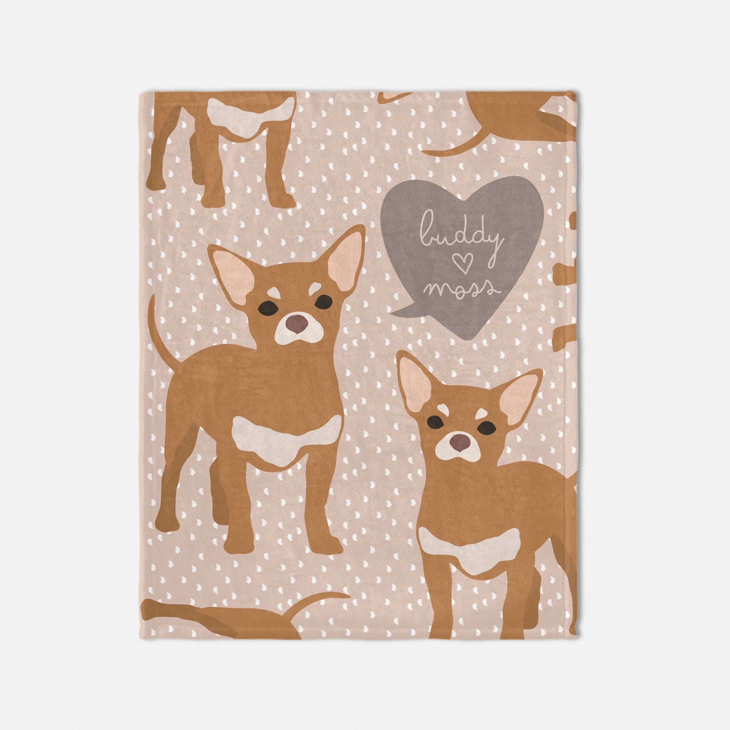 Chihuahua Dog Personalized Baby Blanket