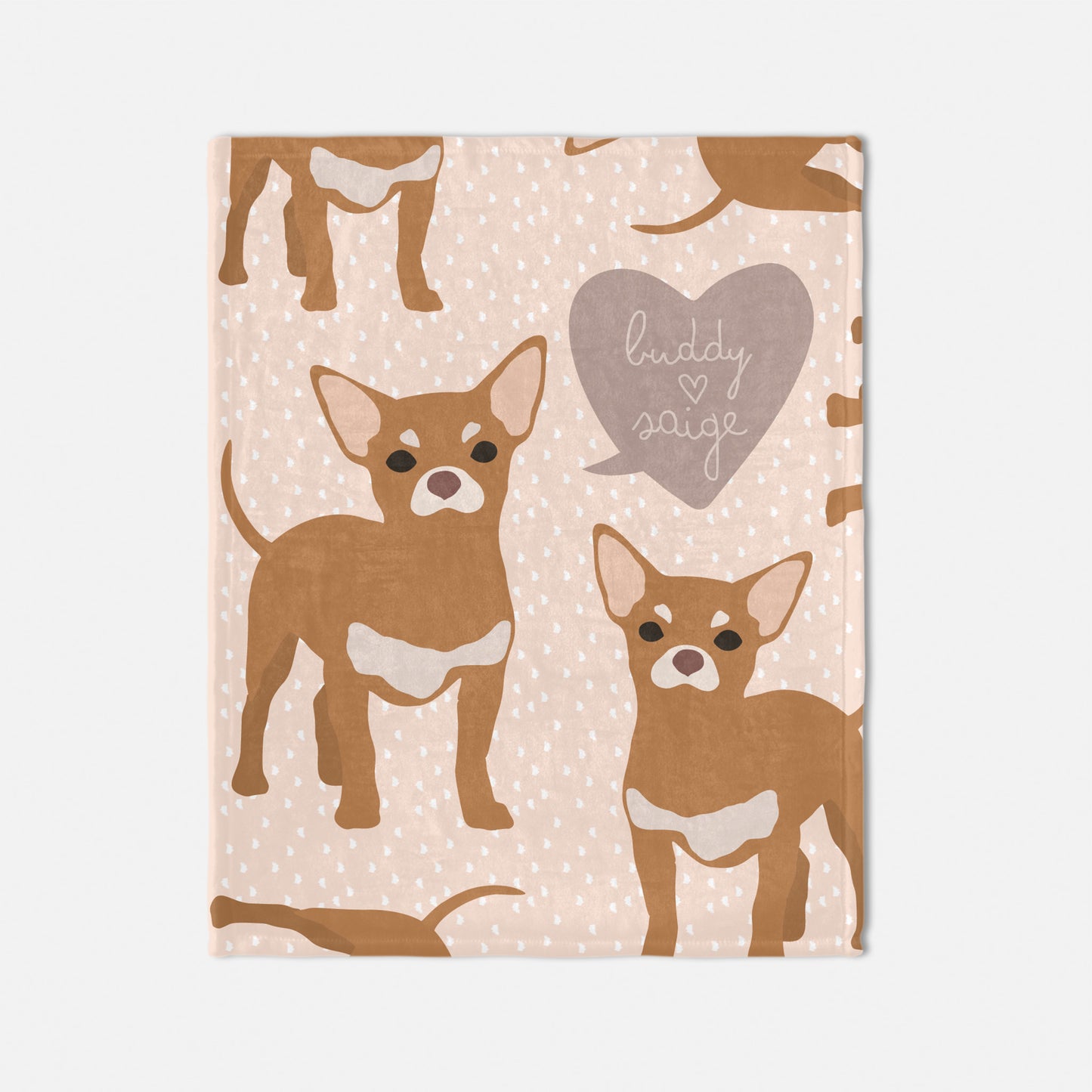 Chihuahua Dog Personalized Baby Blanket
