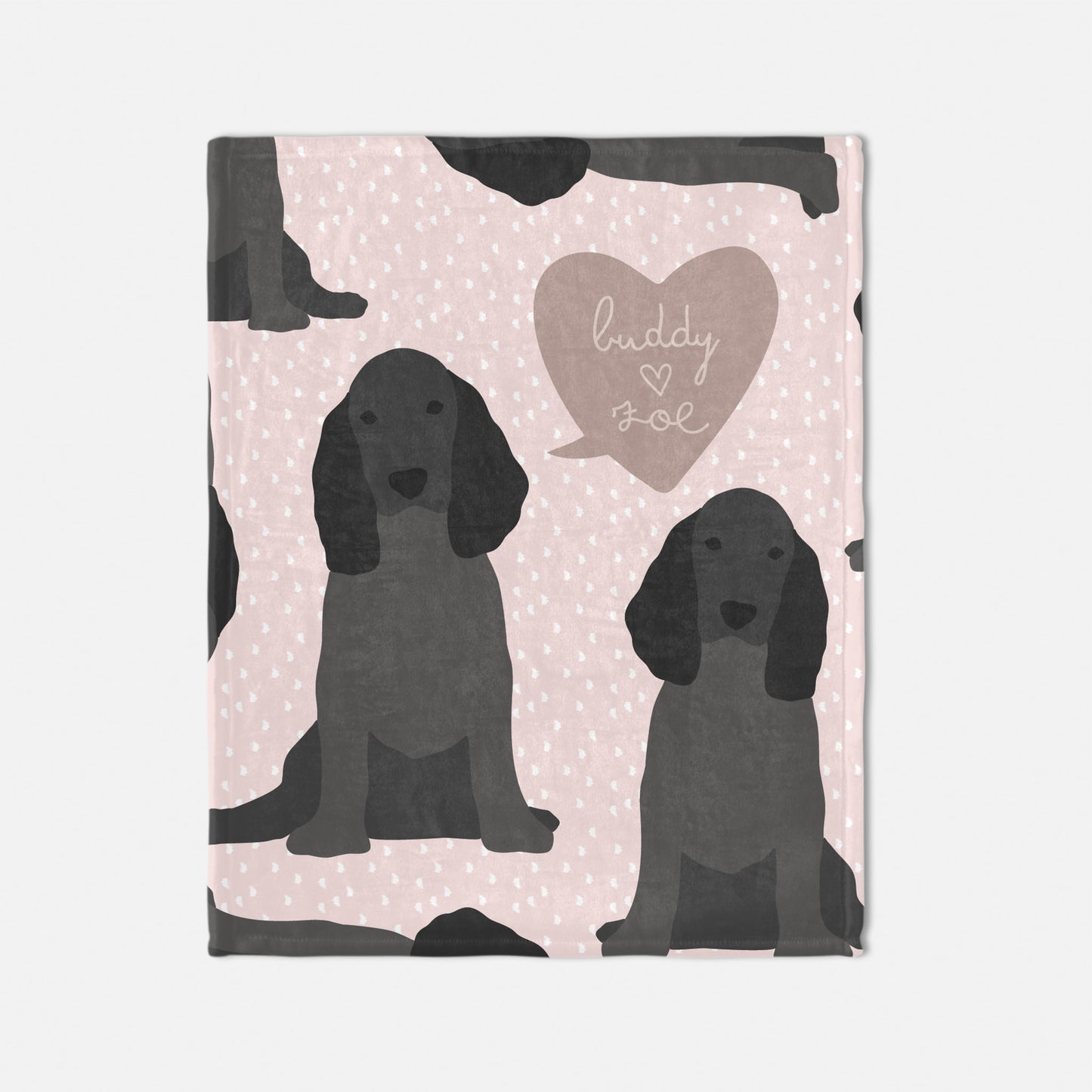 Cocker Spaniel Dog Personalized Baby Blanket