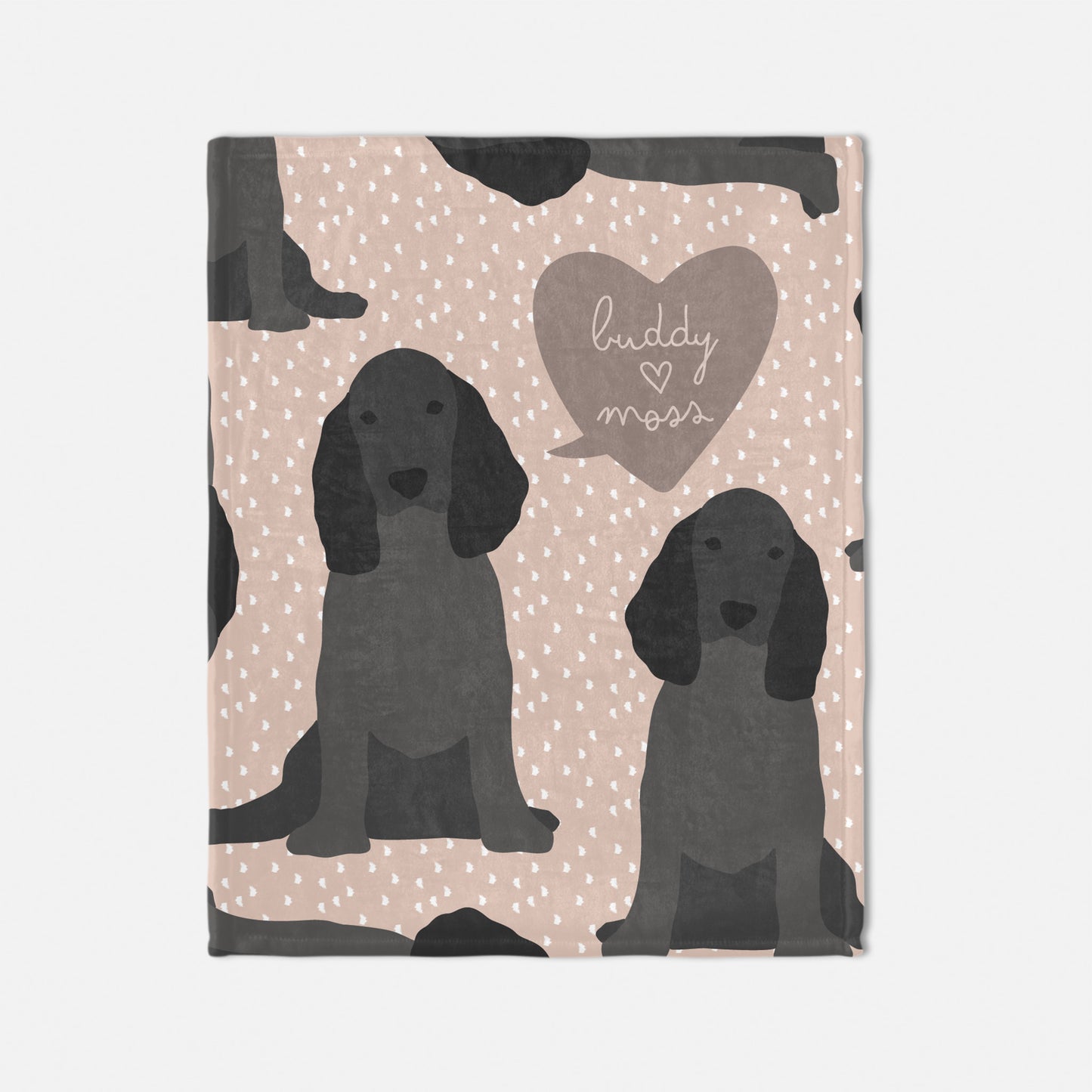 Cocker Spaniel Dog Personalized Baby Blanket