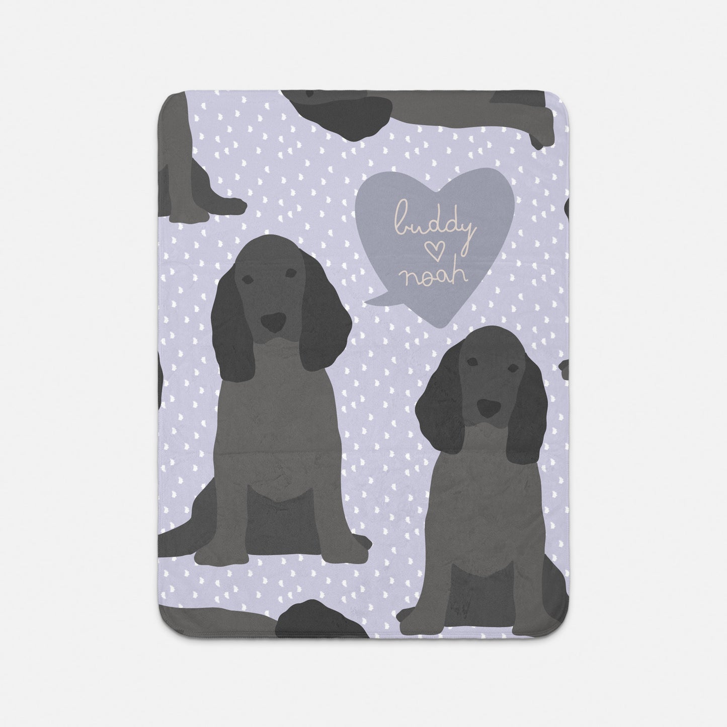 Cocker Spaniel Dog Personalized Sherpa Baby Blanket