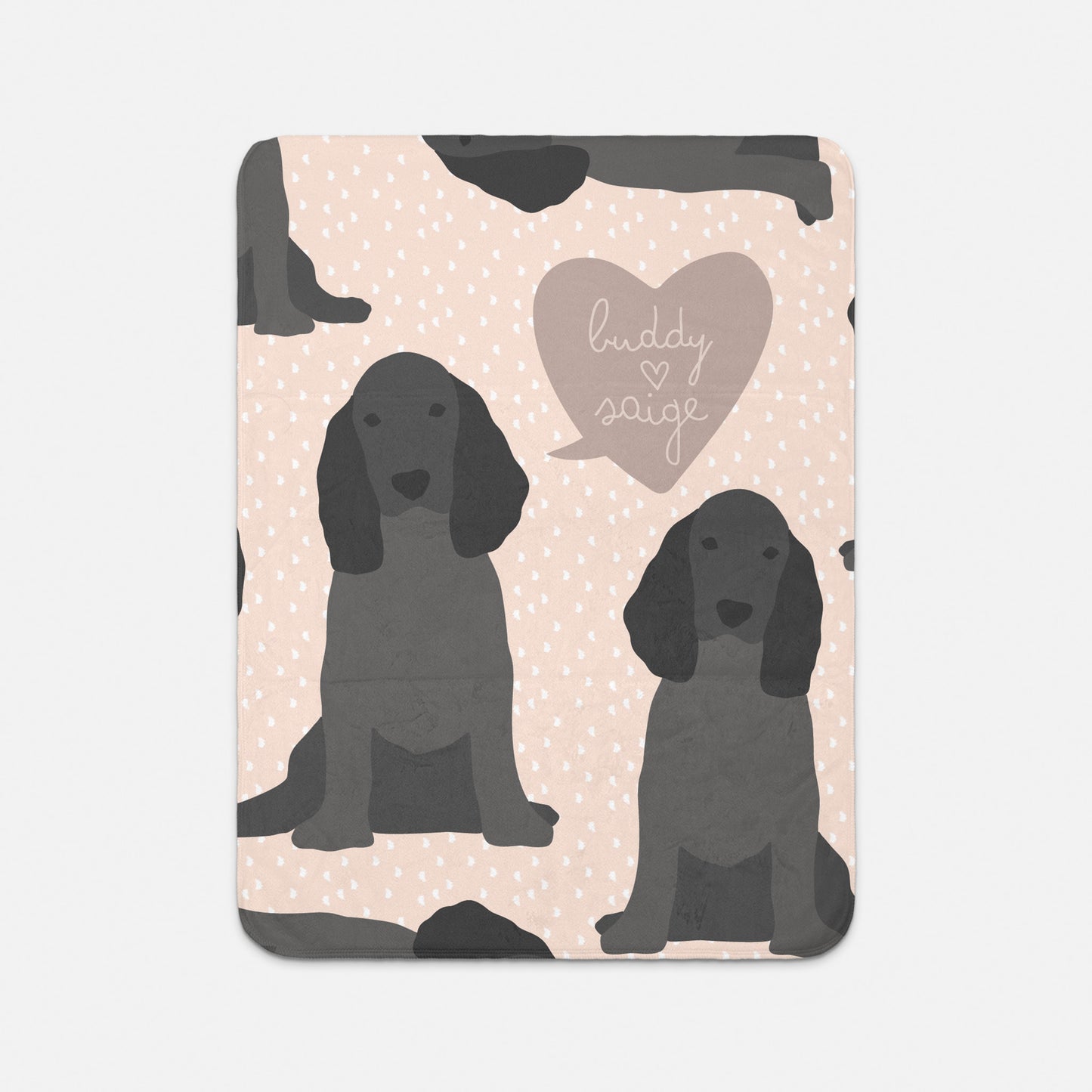 Cocker Spaniel Dog Personalized Sherpa Baby Blanket