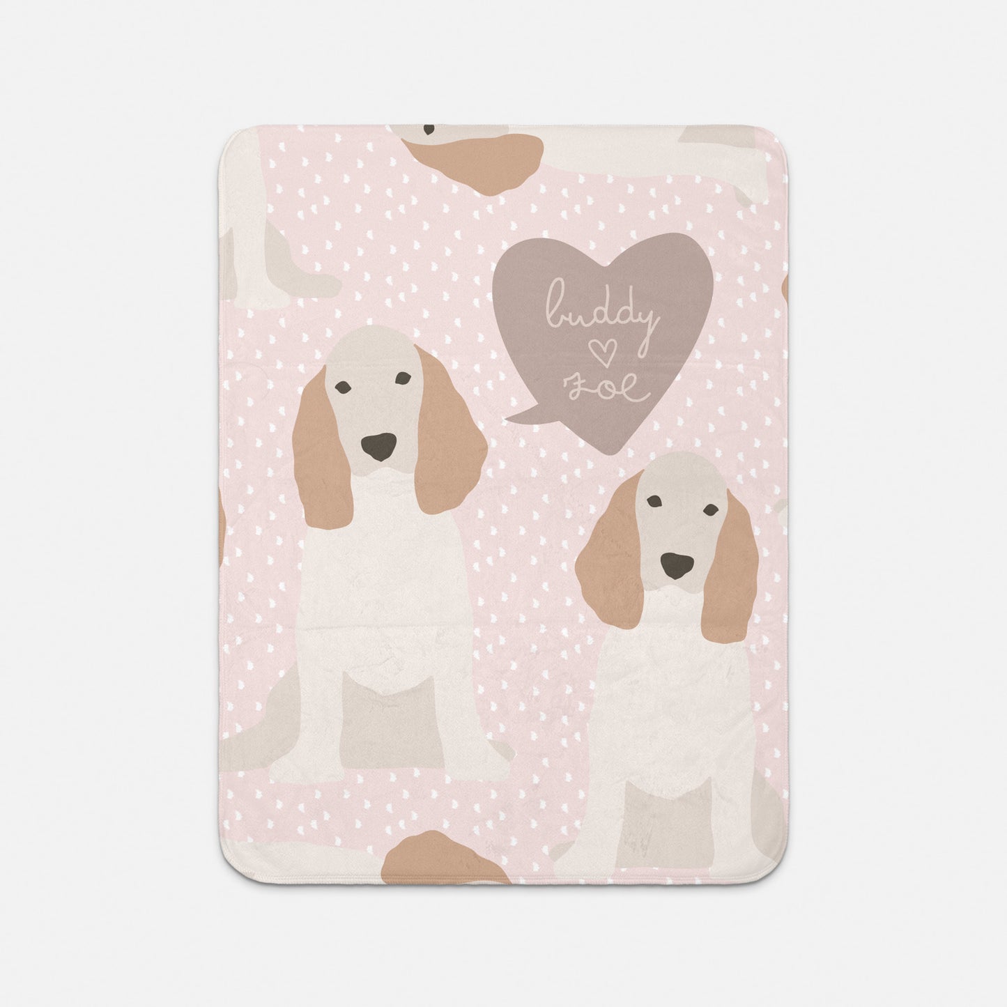 Cocker Spaniel Dog Personalized Sherpa Baby Blanket