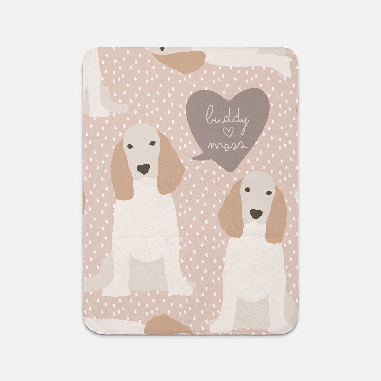 Cocker Spaniel Dog Personalized Sherpa Baby Blanket