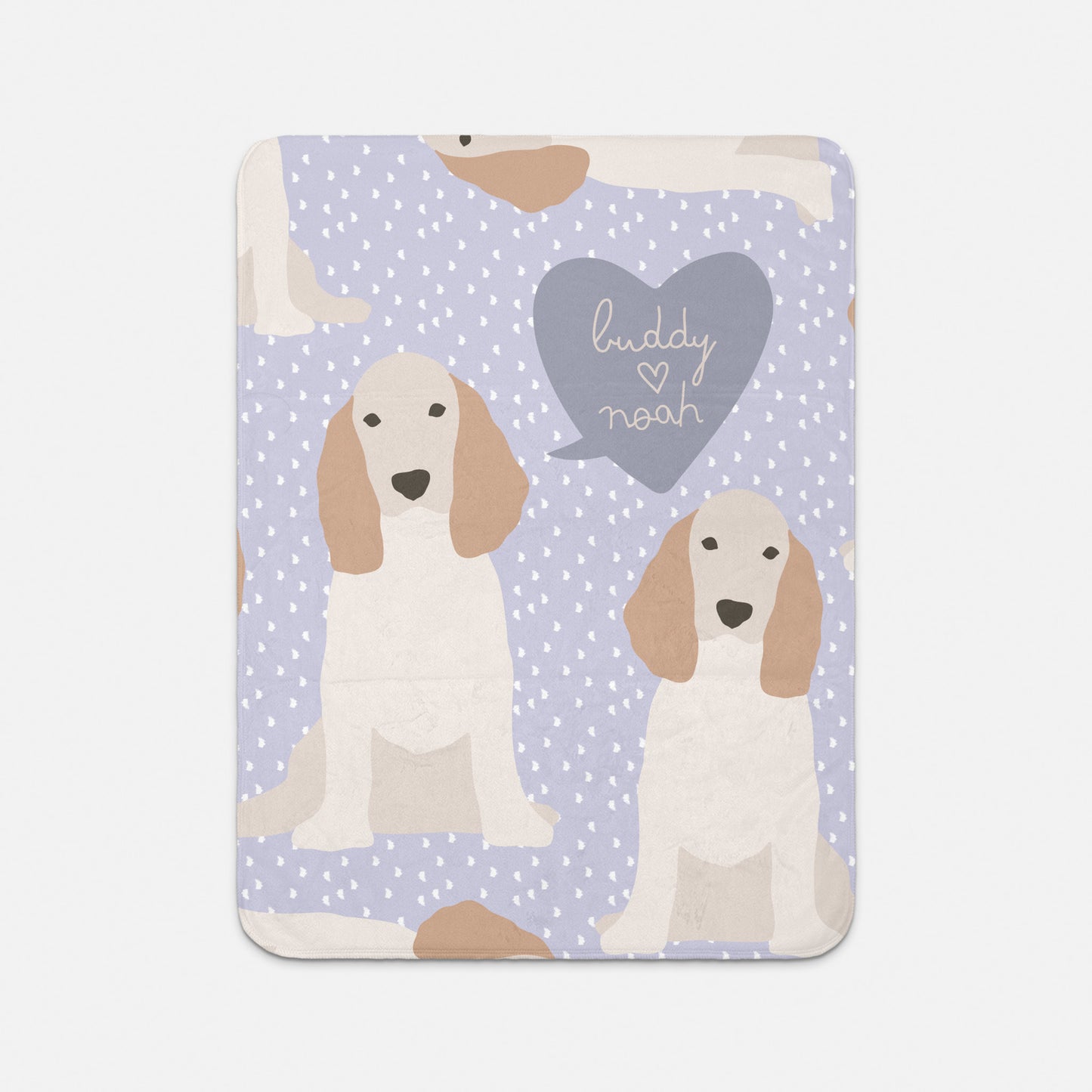 Cocker Spaniel Dog Personalized Sherpa Baby Blanket