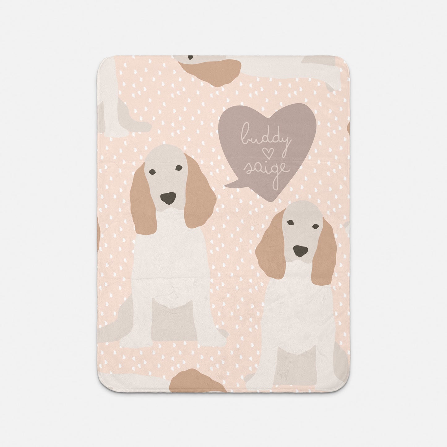 Cocker Spaniel Dog Personalized Sherpa Baby Blanket