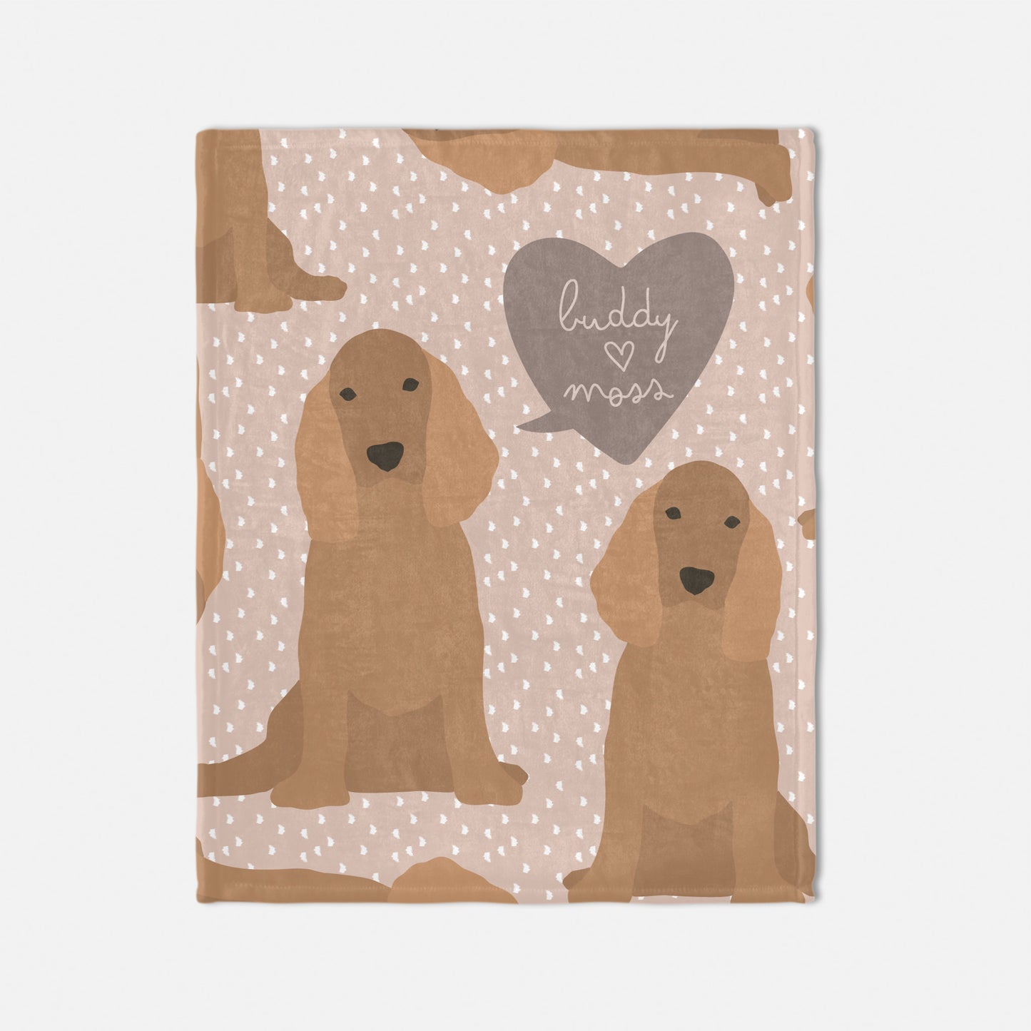 Cocker Spaniel Dog Personalized Baby Blanket