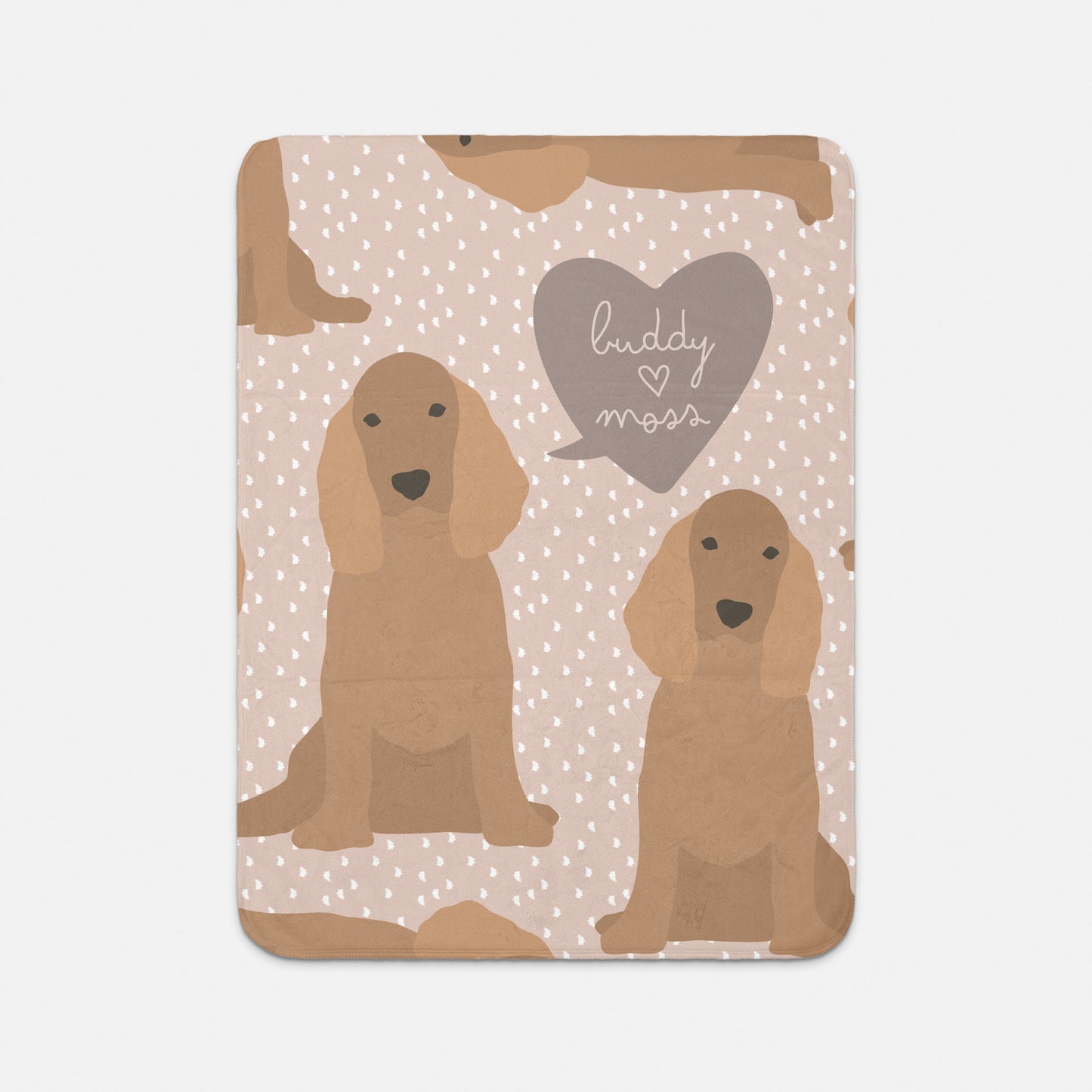 Cocker Spaniel Dog Personalized Sherpa Baby Blanket