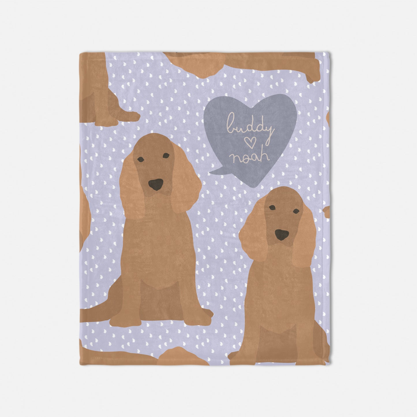 Cocker Spaniel Dog Personalized Baby Blanket
