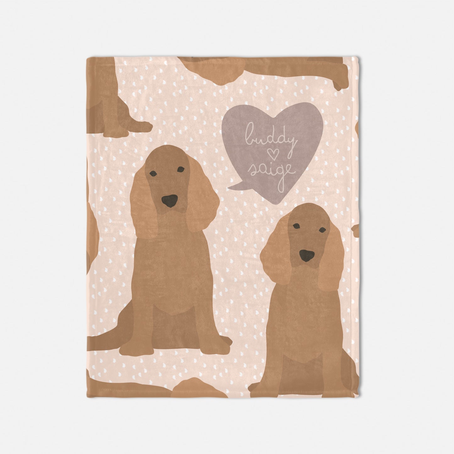 Cocker Spaniel Dog Personalized Baby Blanket