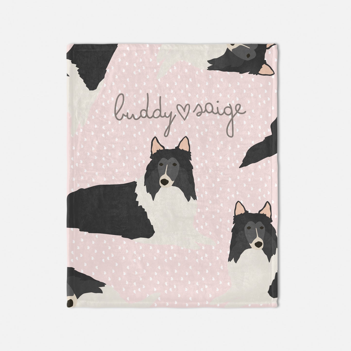Collie Dog Personalized Baby Blanket