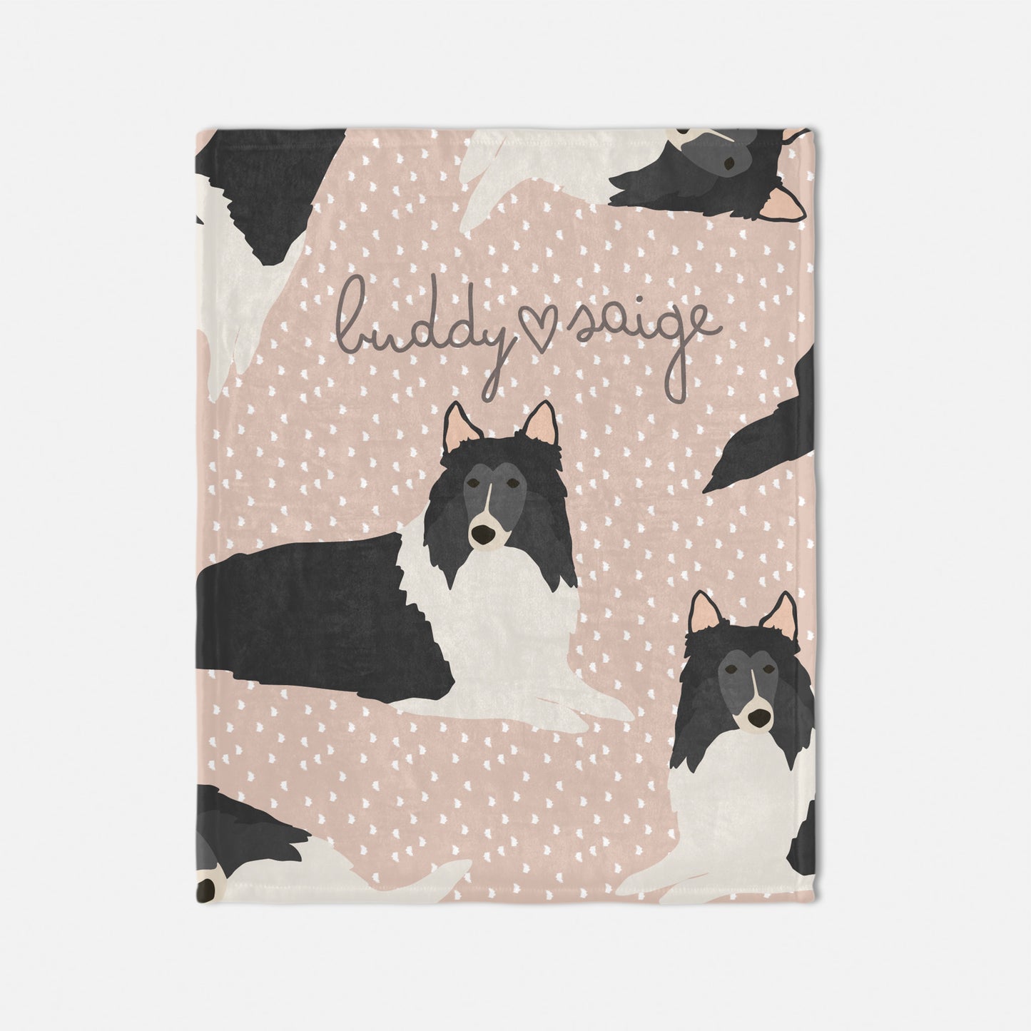 Collie Dog Personalized Baby Blanket