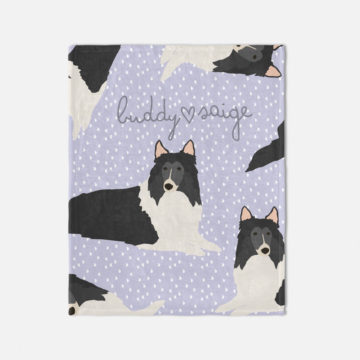 Collie Dog Personalized Baby Blanket