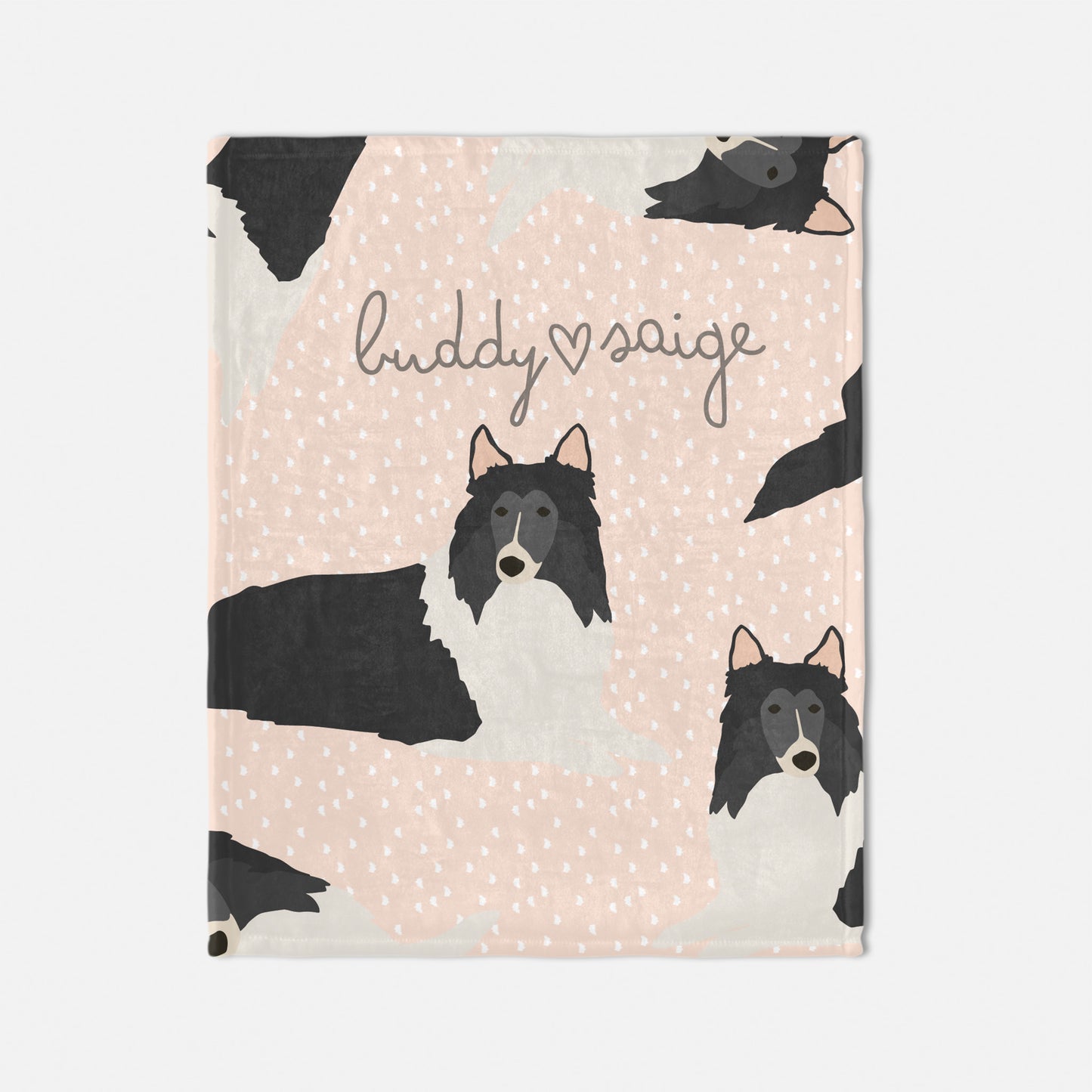 Collie Dog Personalized Baby Blanket