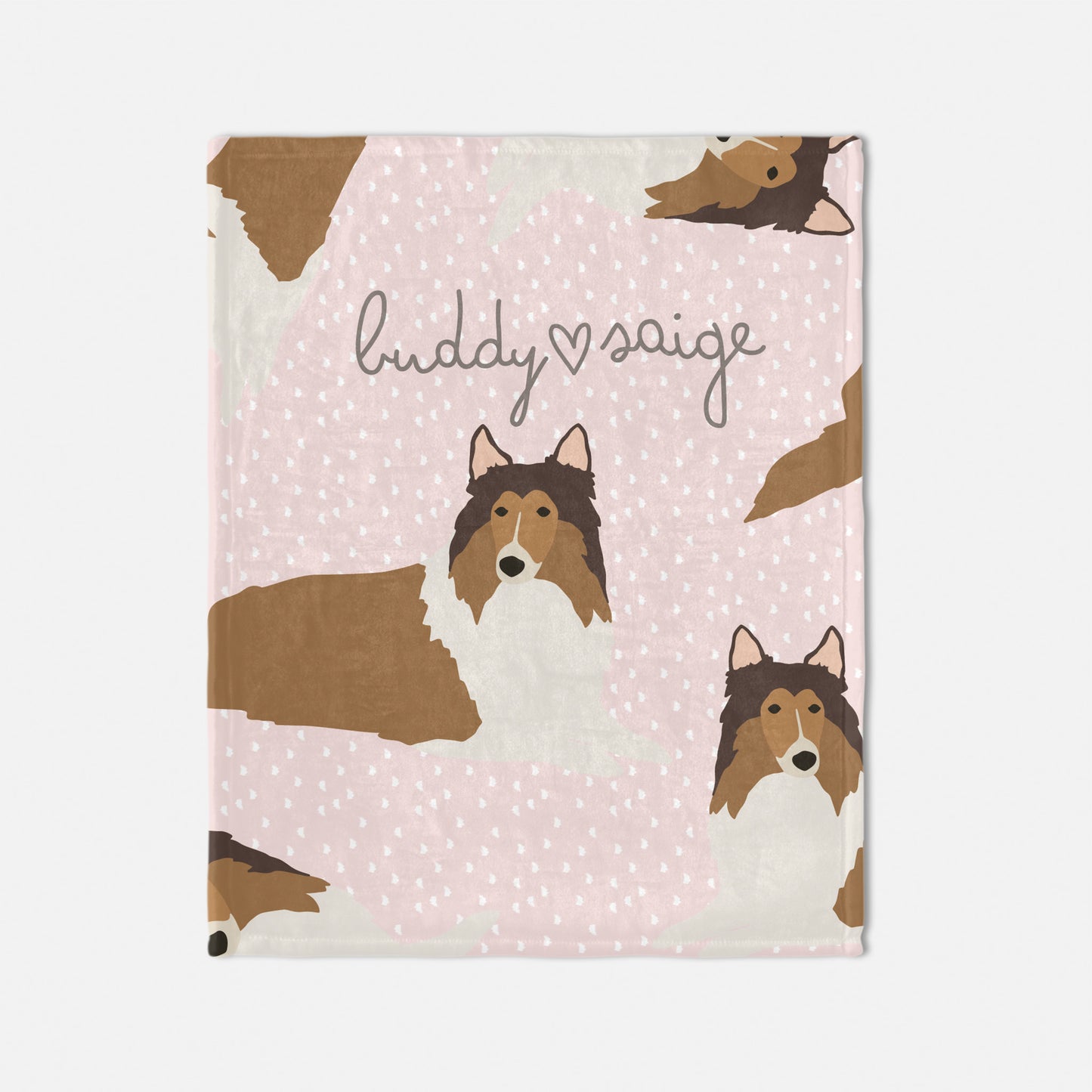 Collie Dog Personalized Baby Blanket