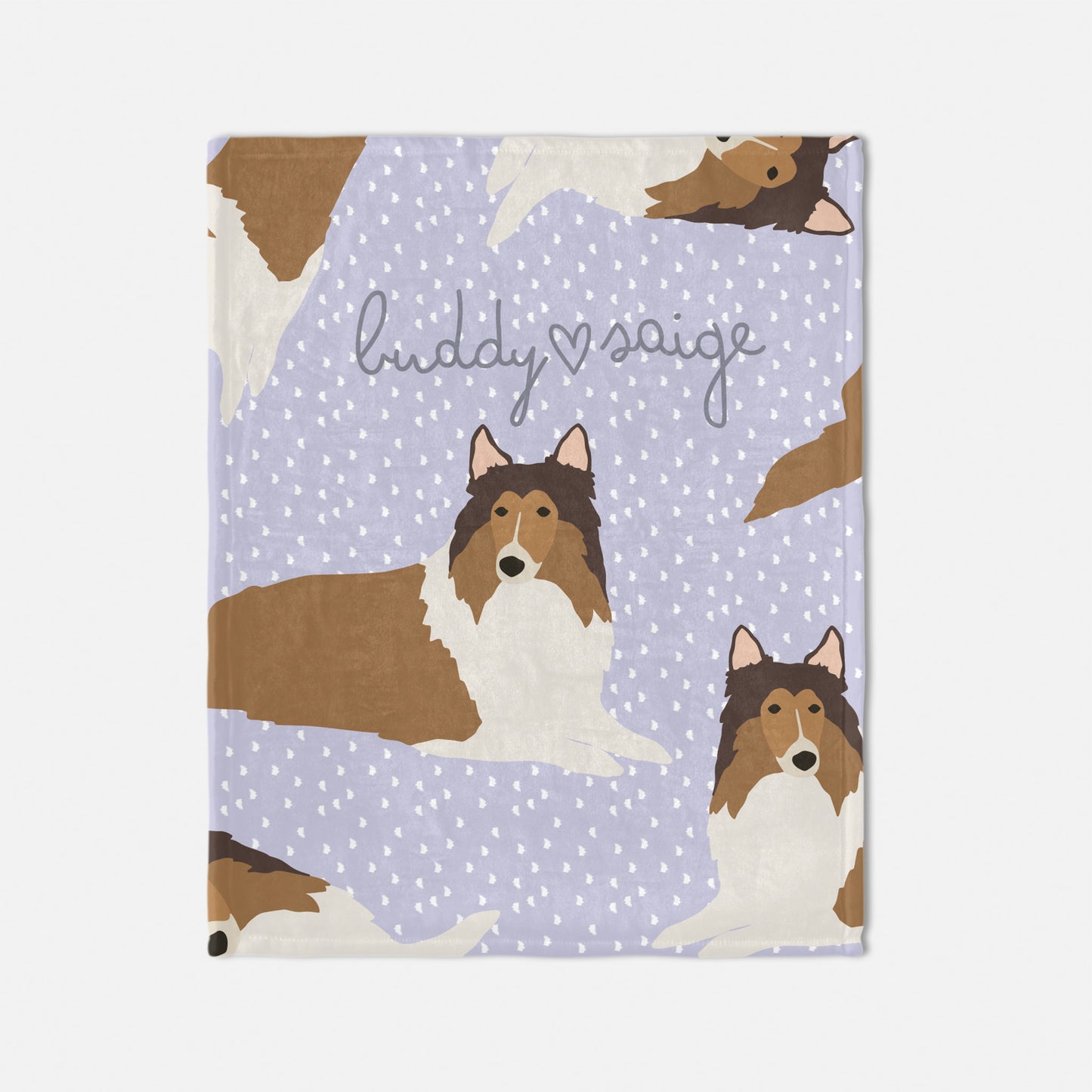 Collie Dog Personalized Baby Blanket