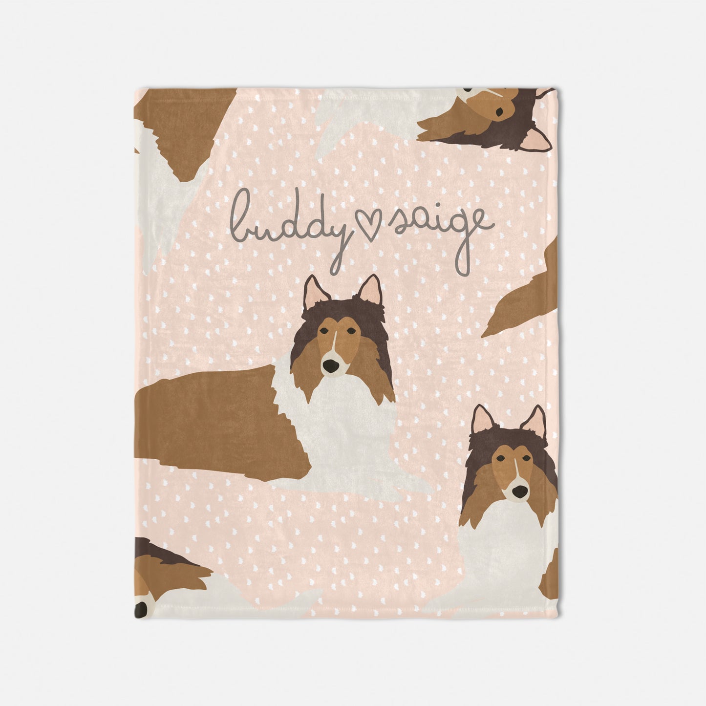 Collie Dog Personalized Baby Blanket