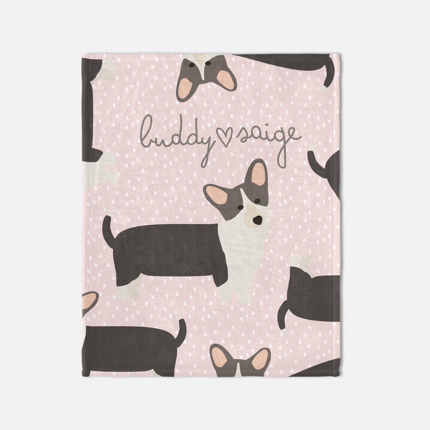 Corgi Dog Personalized Baby Blanket