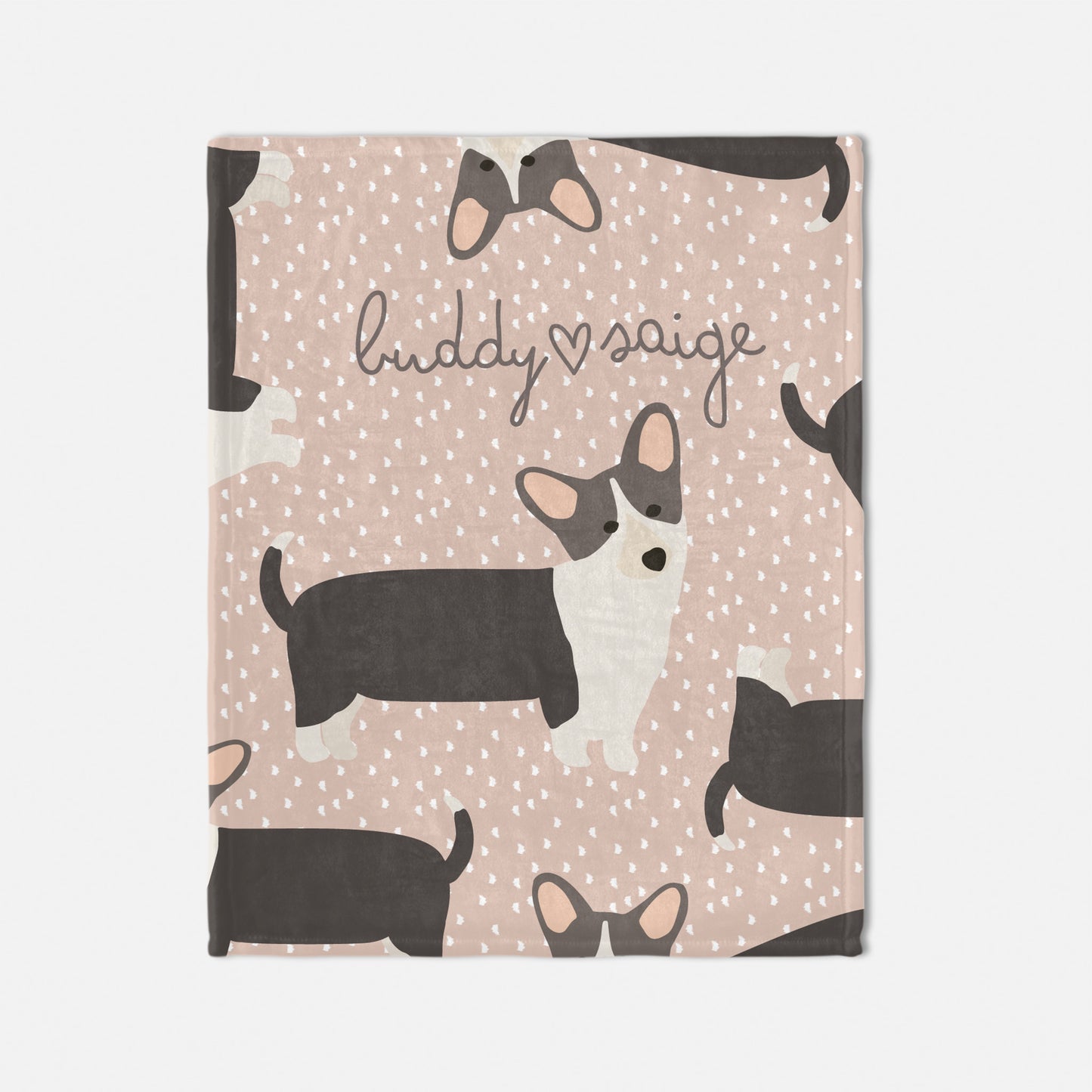 Corgi Dog Personalized Baby Blanket