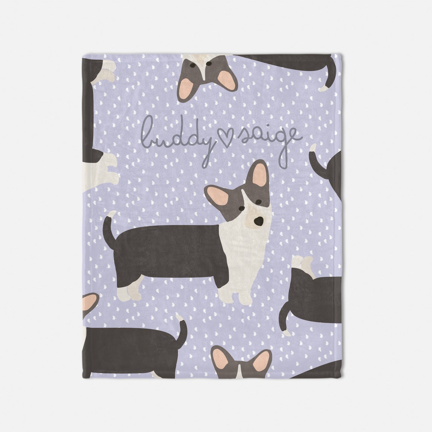 Corgi Dog Personalized Baby Blanket