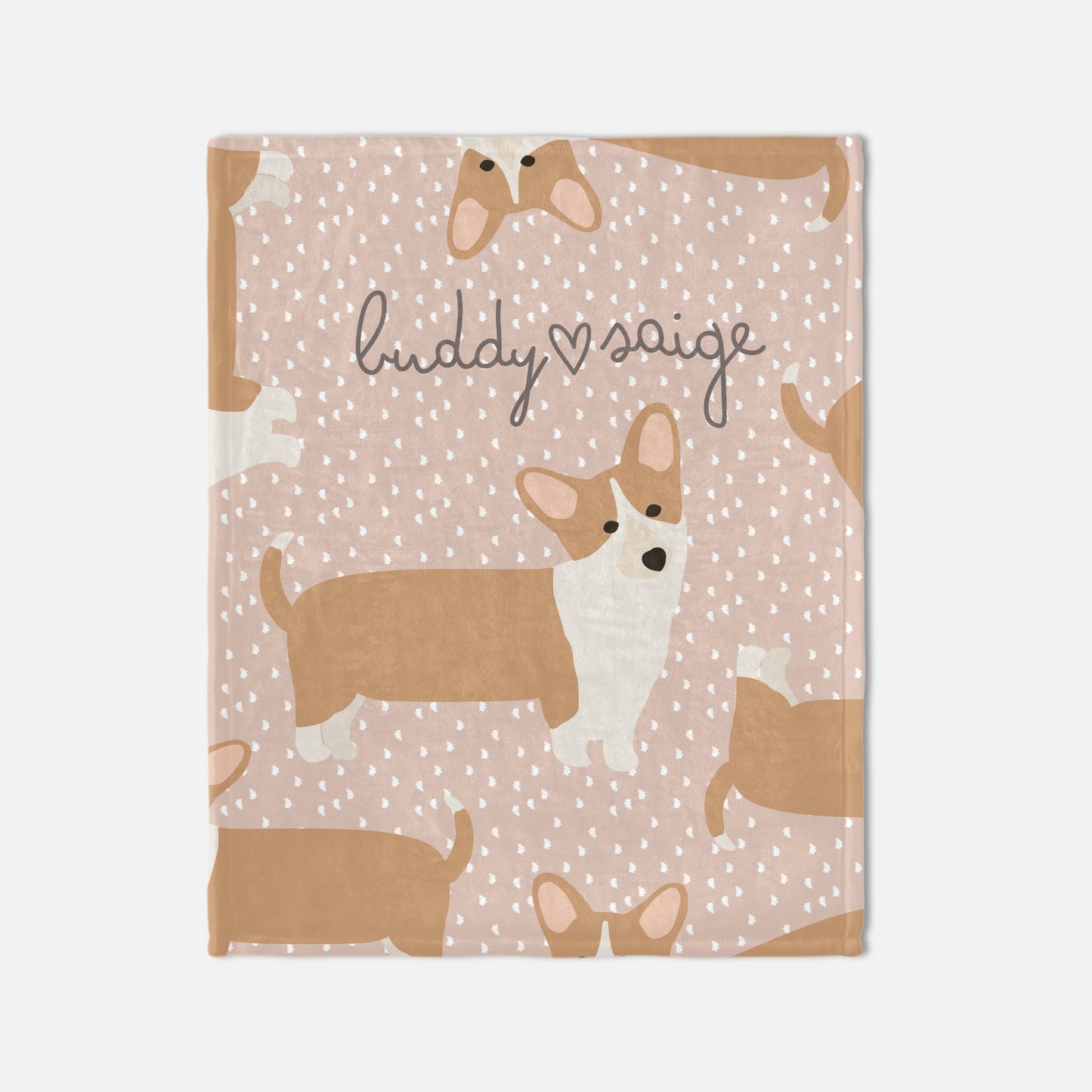 Corgi Dog Personalized Baby Blanket
