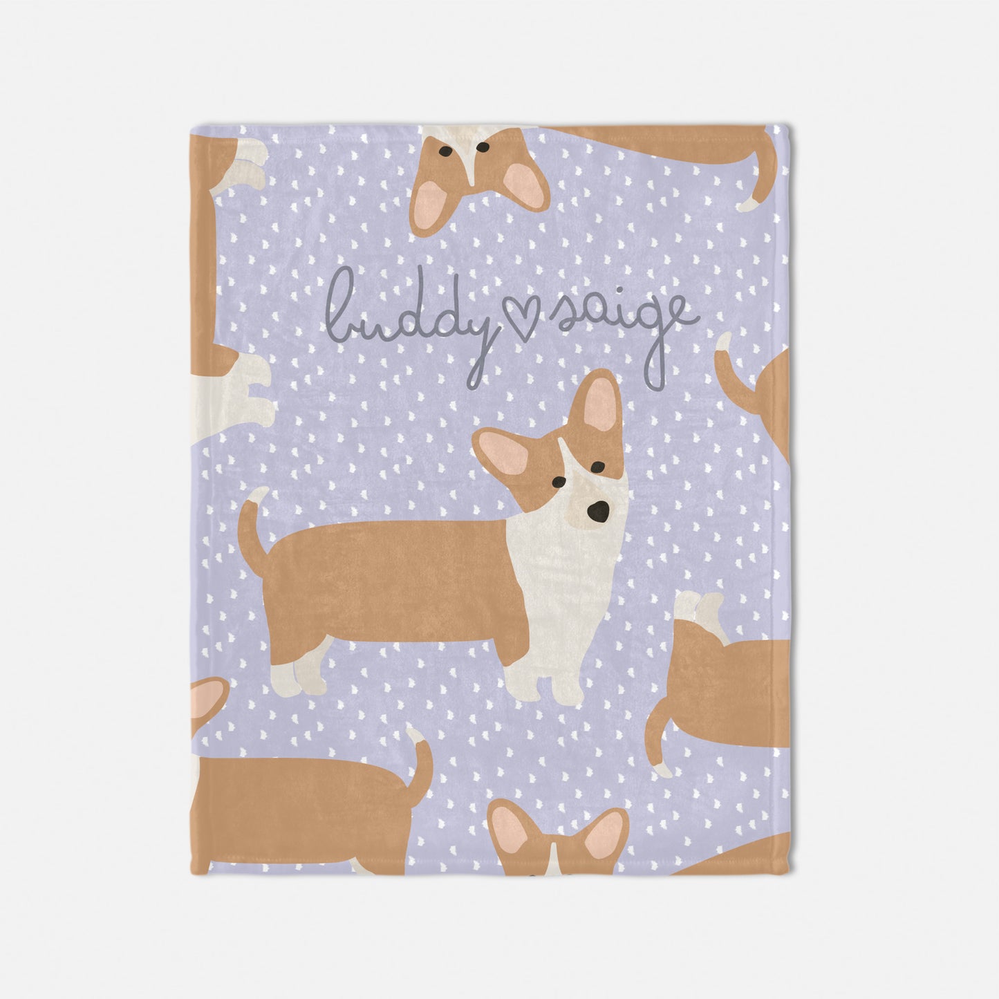 Corgi Dog Personalized Baby Blanket