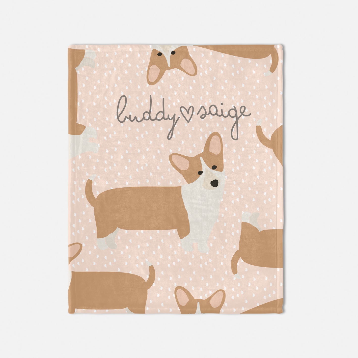 Corgi Dog Personalized Baby Blanket