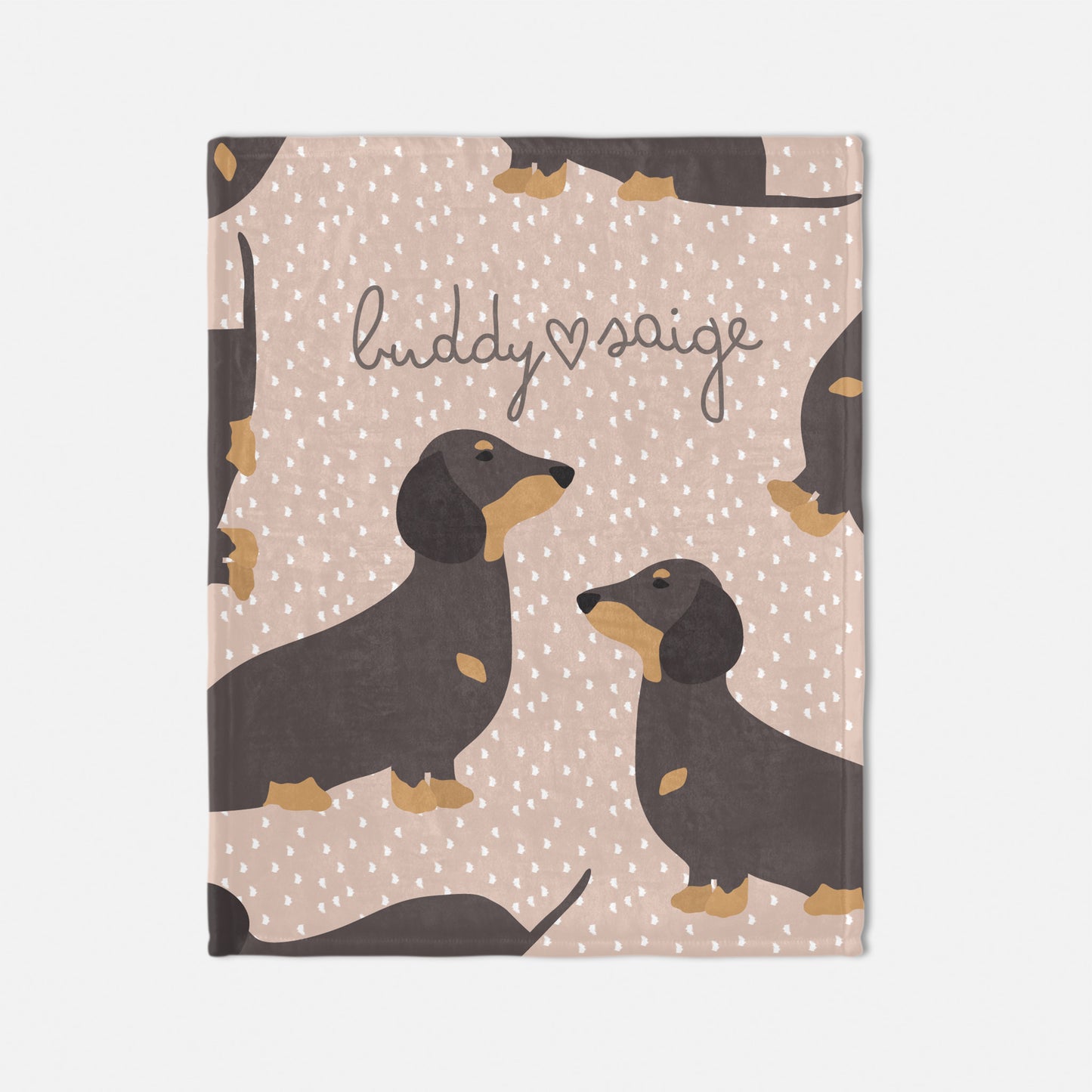 Dachshund Dog Personalized Baby Blanket