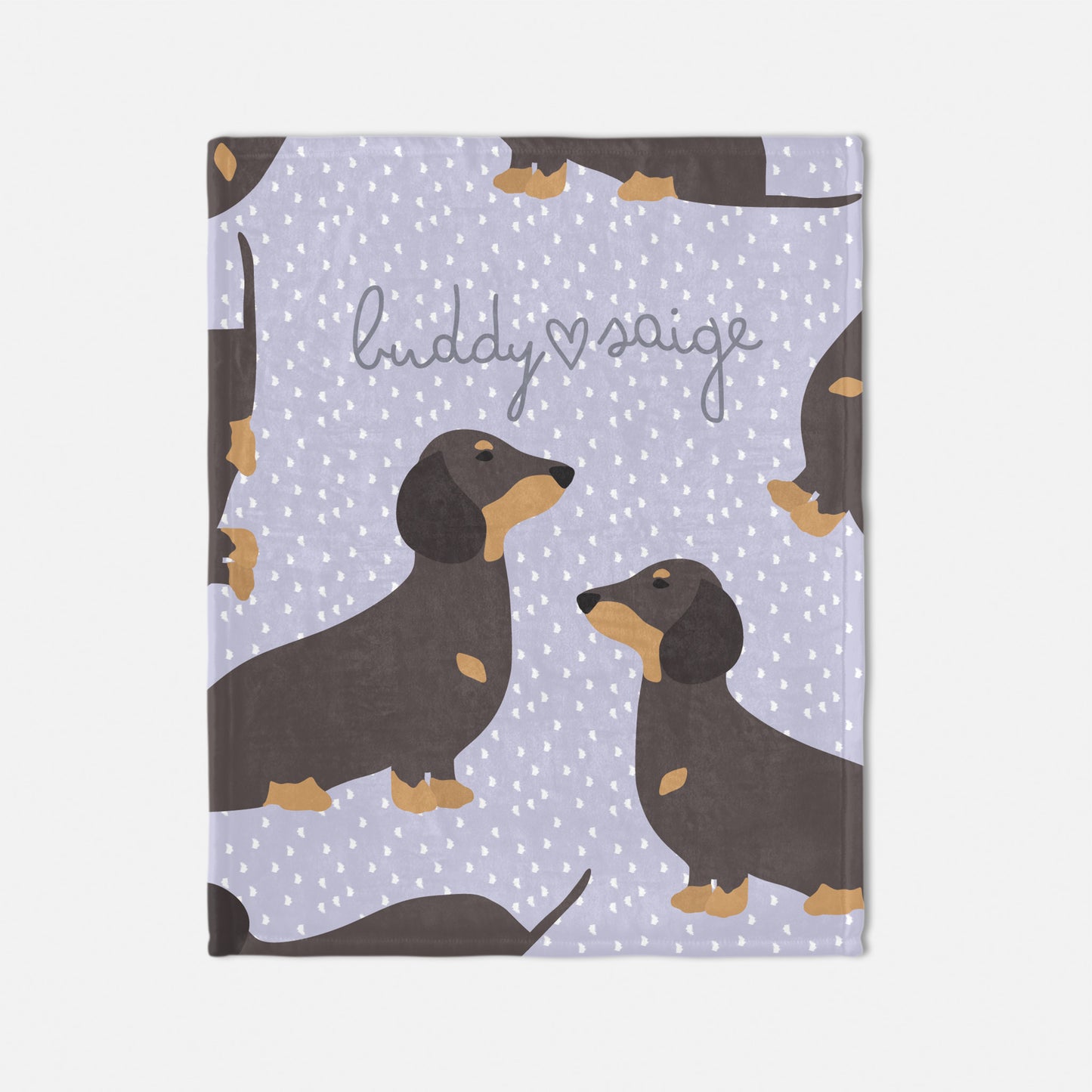 Dachshund Dog Personalized Baby Blanket