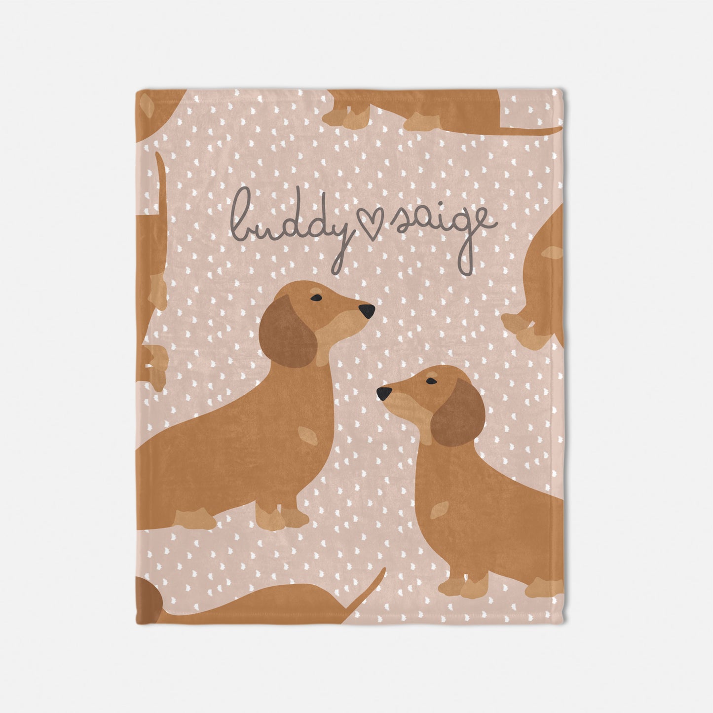 Dachshund Dog Personalized Baby Blanket