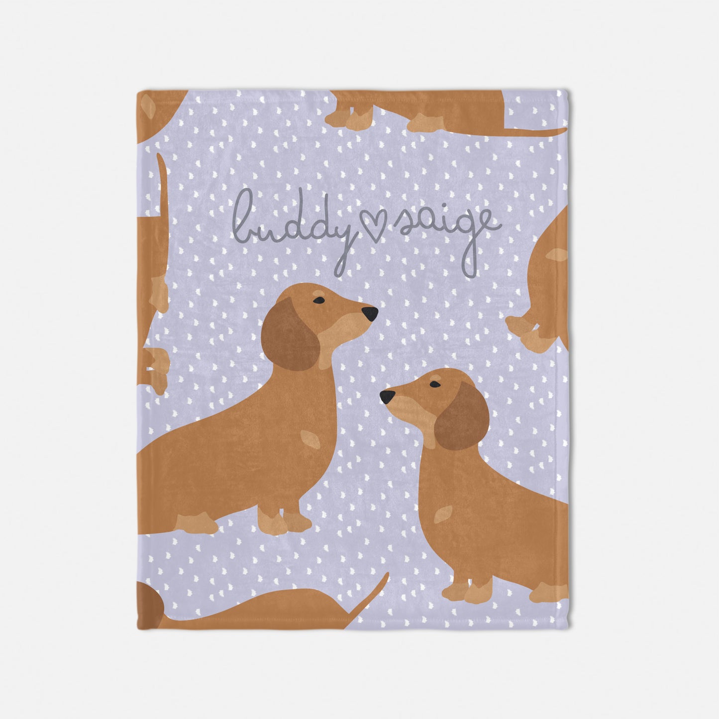 Dachshund Dog Personalized Baby Blanket