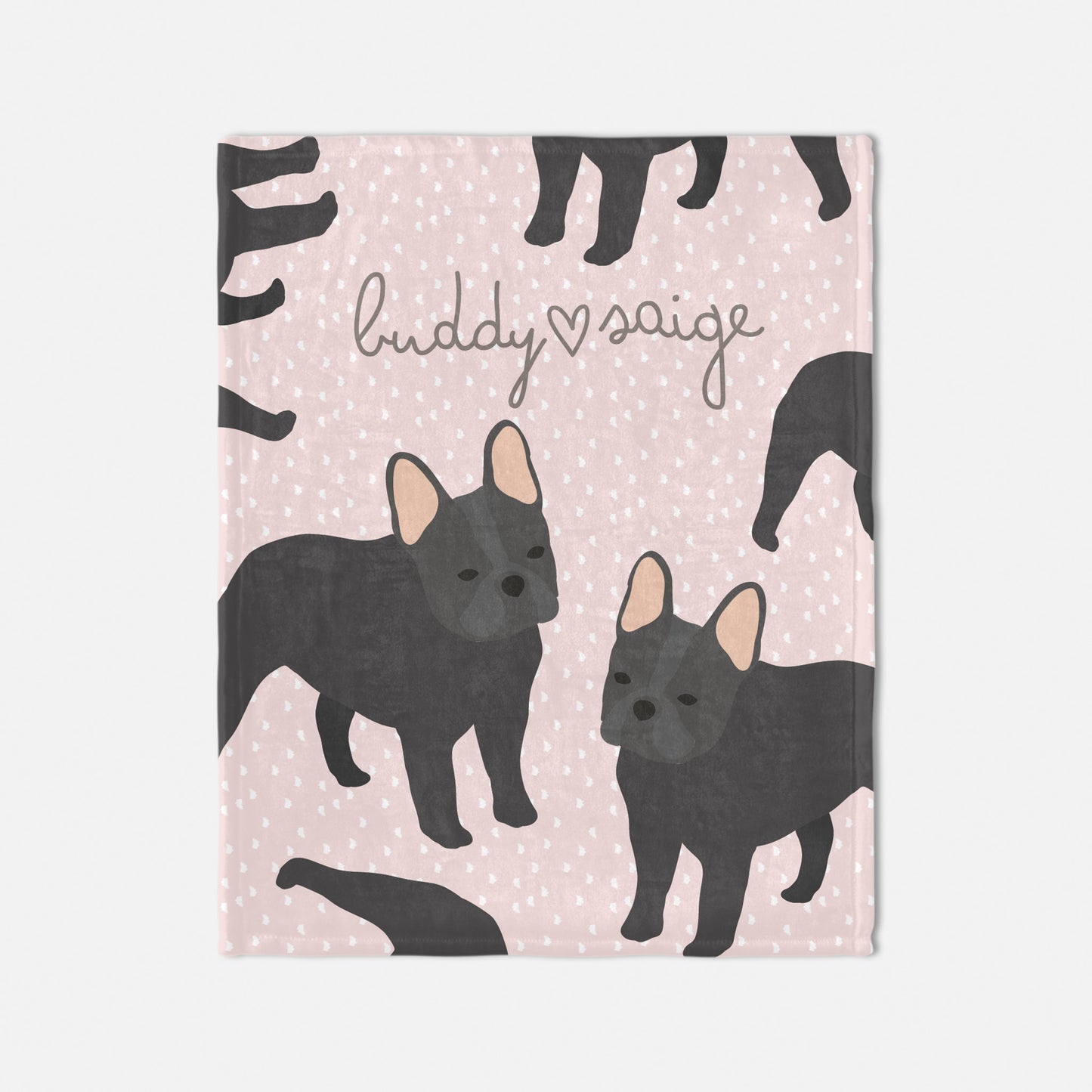 French Bulldog Personalized Baby Blanket