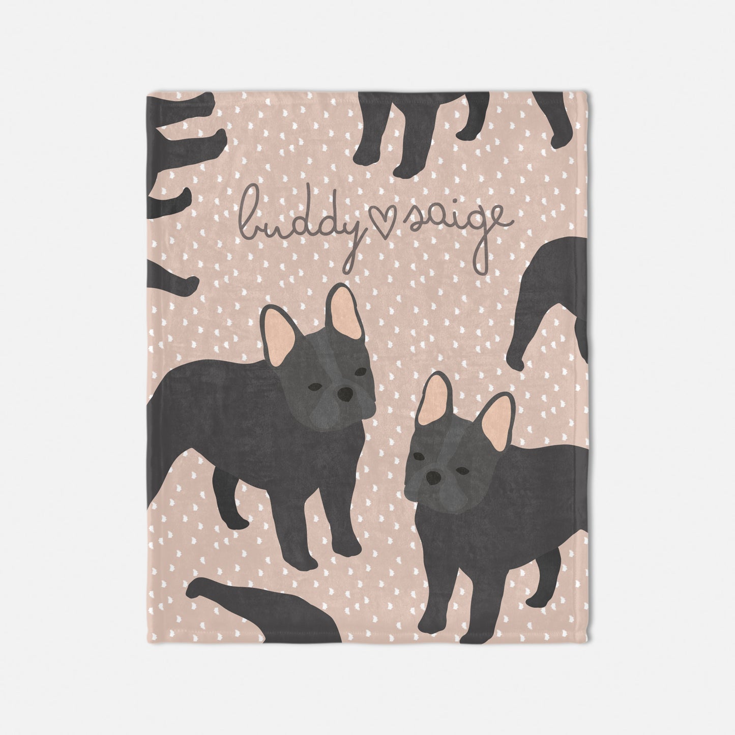 French Bulldog Personalized Baby Blanket