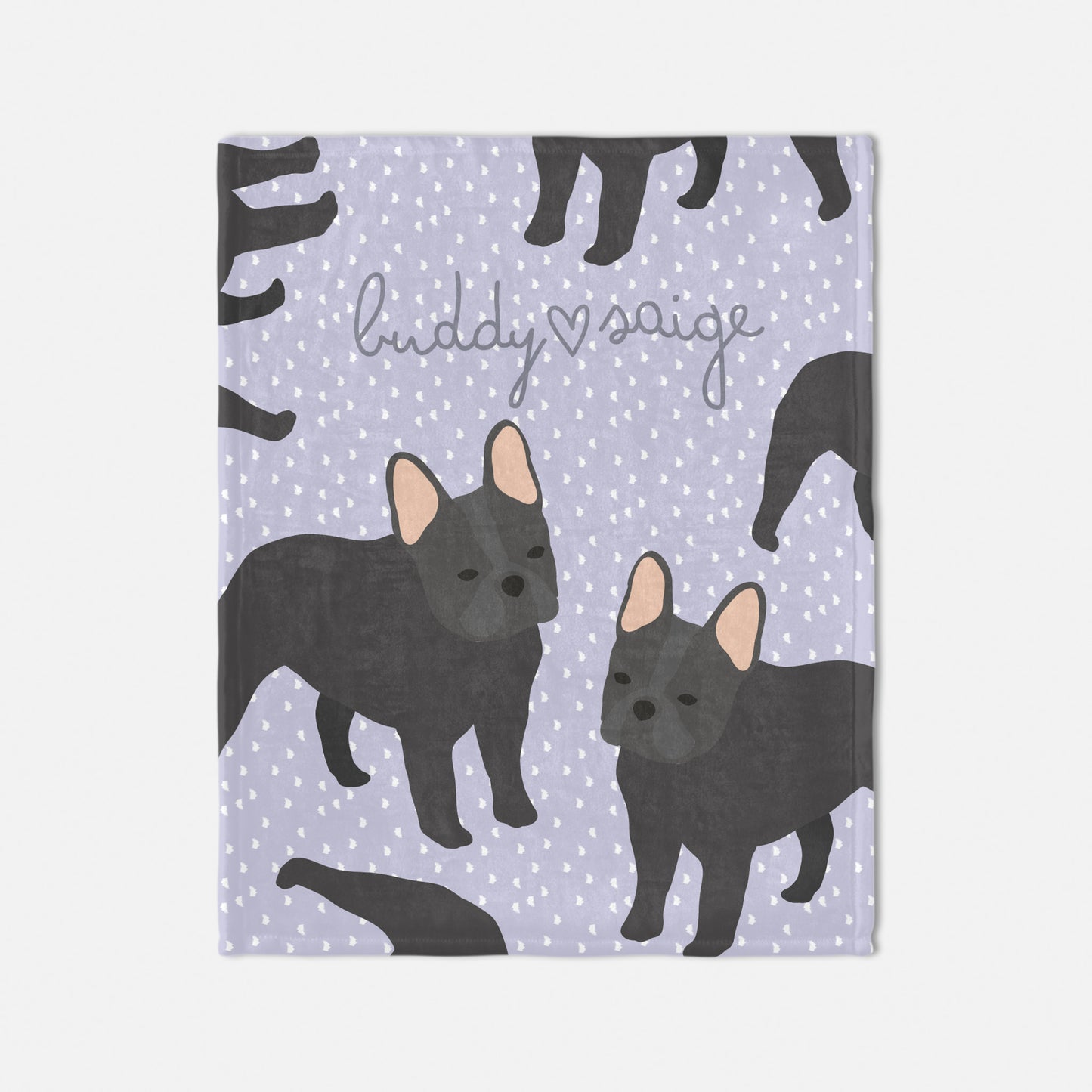 French Bulldog Personalized Baby Blanket