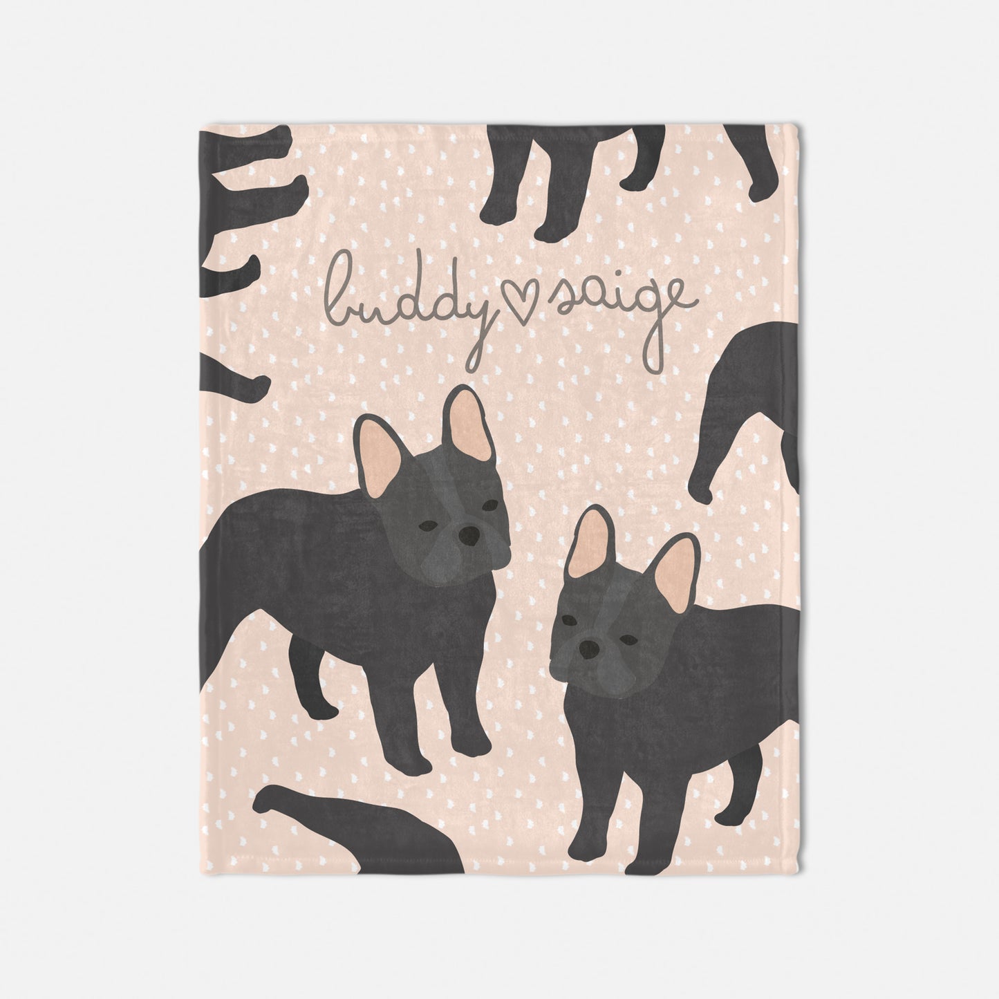 French Bulldog Personalized Baby Blanket
