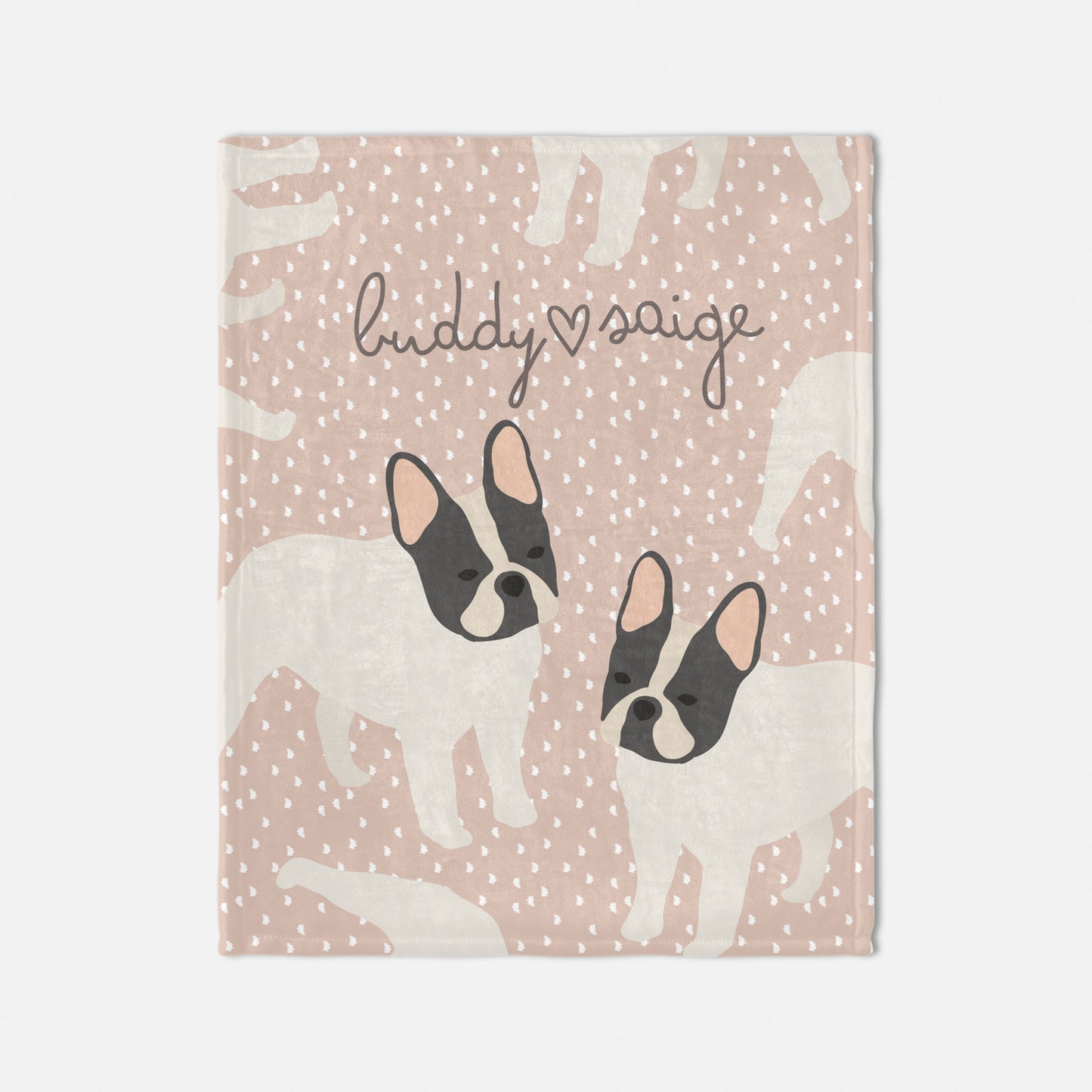French Bulldog Personalized Baby Blanket