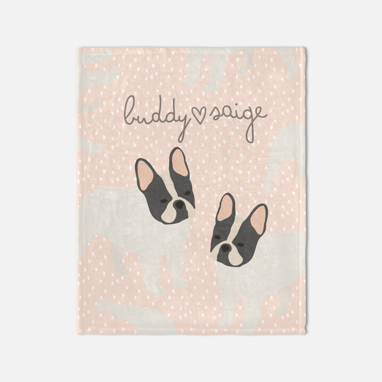 French Bulldog Personalized Baby Blanket