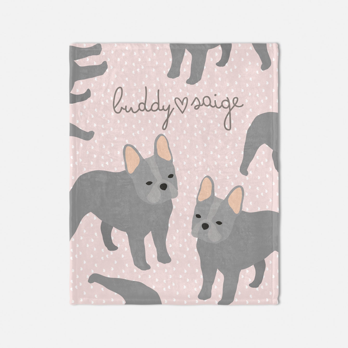 French Bulldog Personalized Baby Blanket