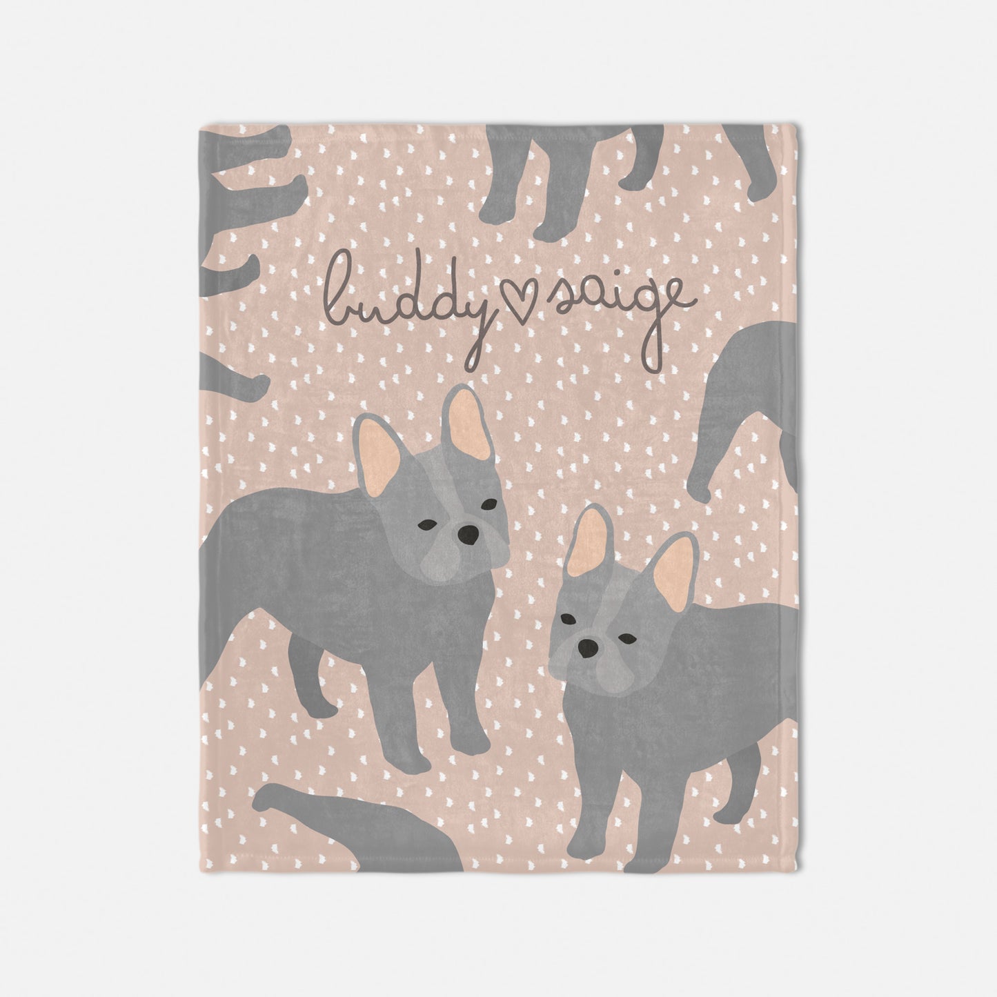 French Bulldog Personalized Baby Blanket