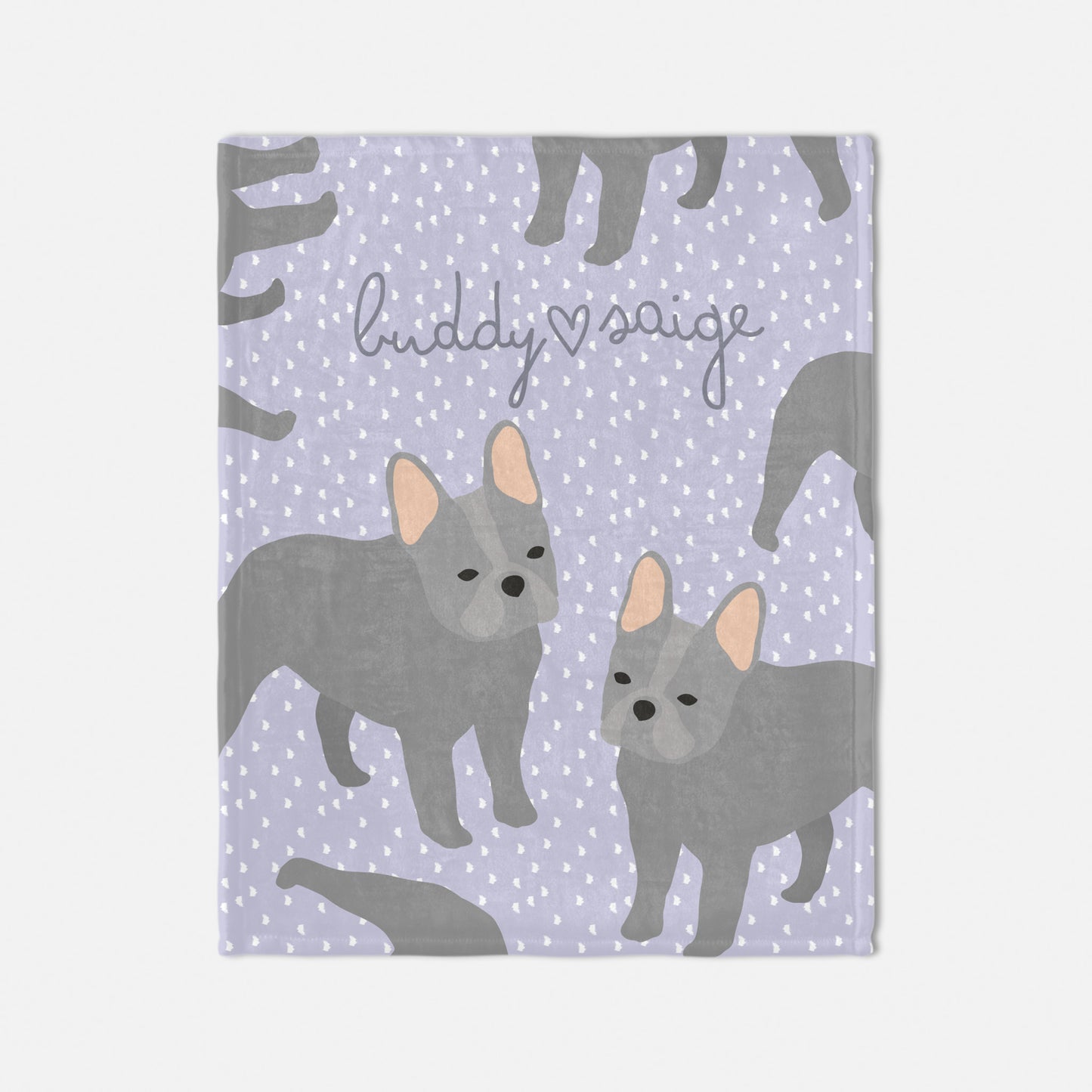 French Bulldog Personalized Baby Blanket