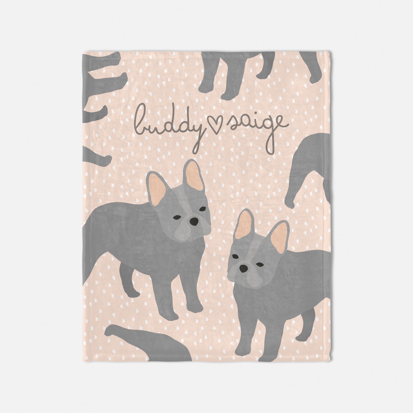 French Bulldog Personalized Baby Blanket