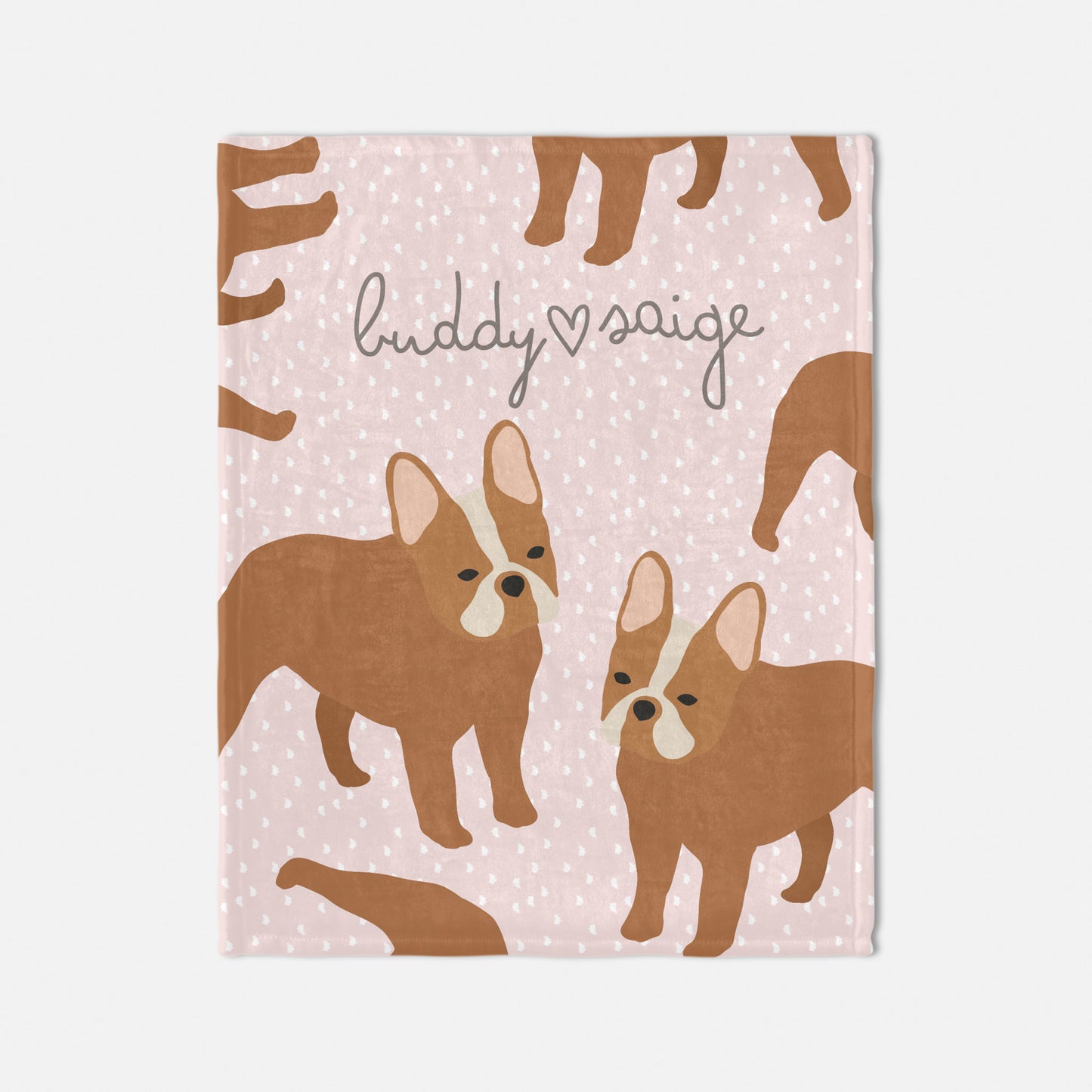 French Bulldog Personalized Baby Blanket
