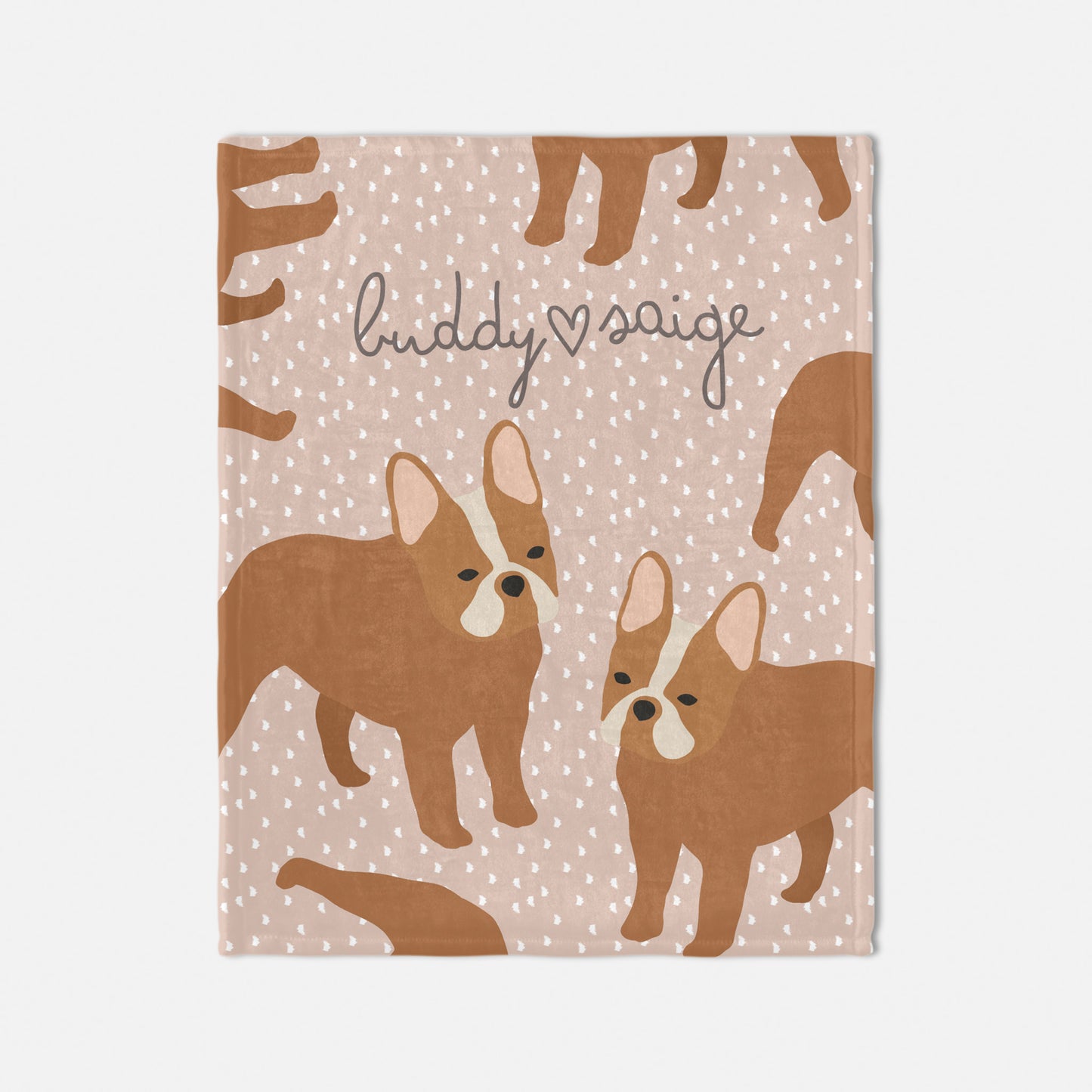 French Bulldog Personalized Baby Blanket
